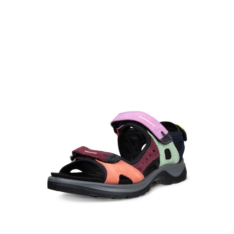 Multicolored sandal on a white background