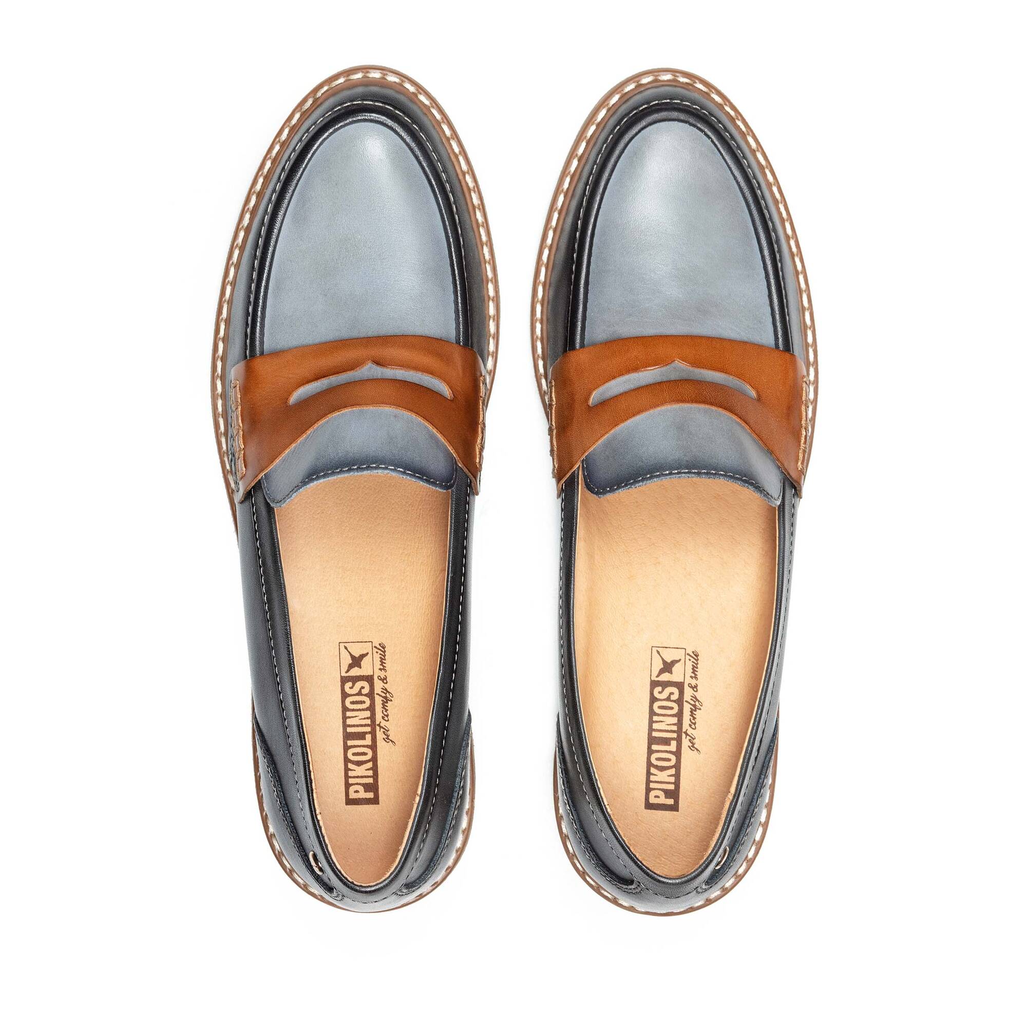 Women's Pikolinos Aldaya Two-tone Penny Loafers Color: Ocean 4