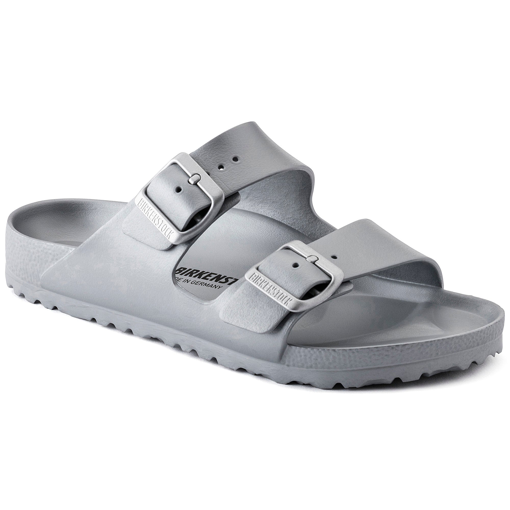 Women's Birkenstock Arizona Essentials EVA Color: Metallic Silver