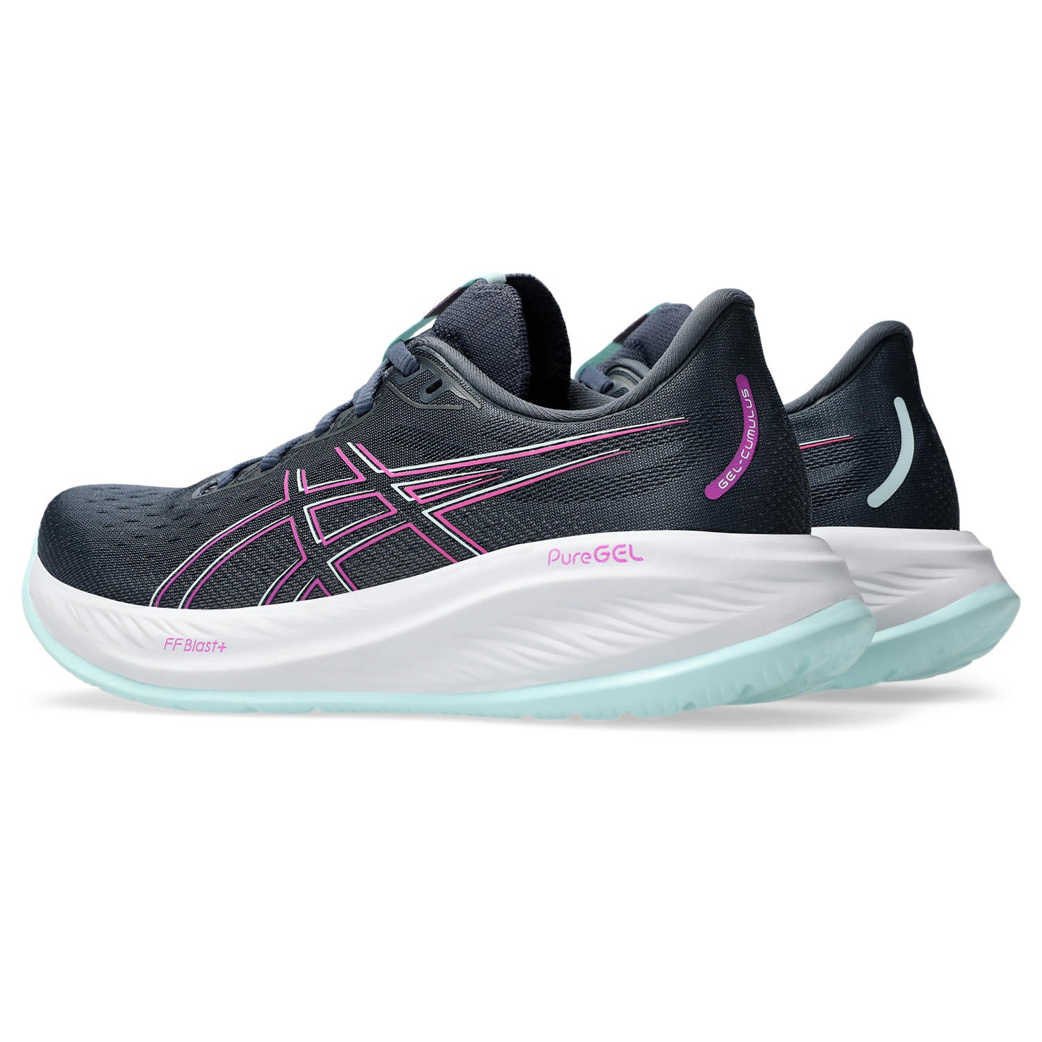 Women's Asics Gel-Cumulus 26 Color: Tarmac/Bold Magenta 5