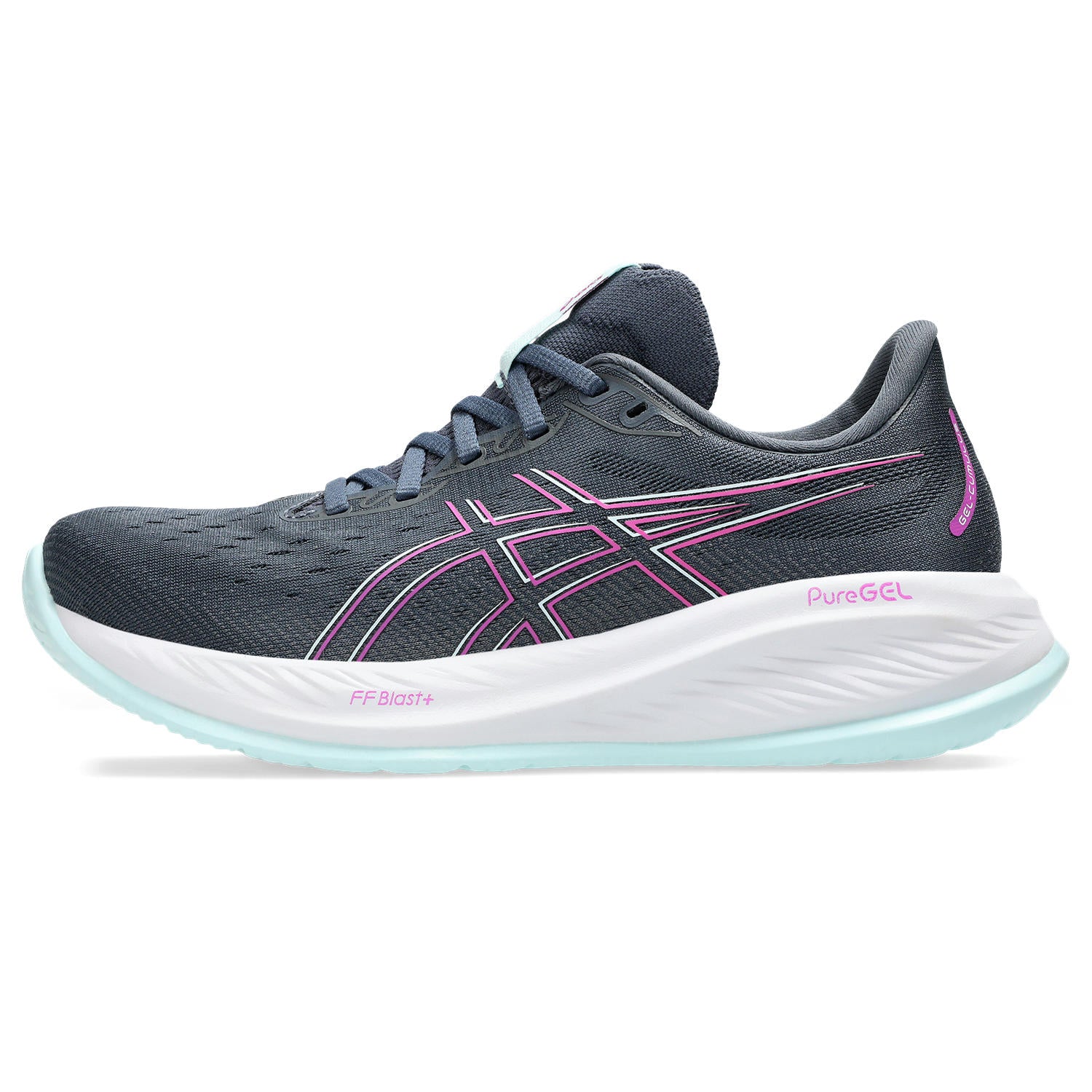 Women's Asics Gel-Cumulus 26 Color: Tarmac/Bold Magenta 7