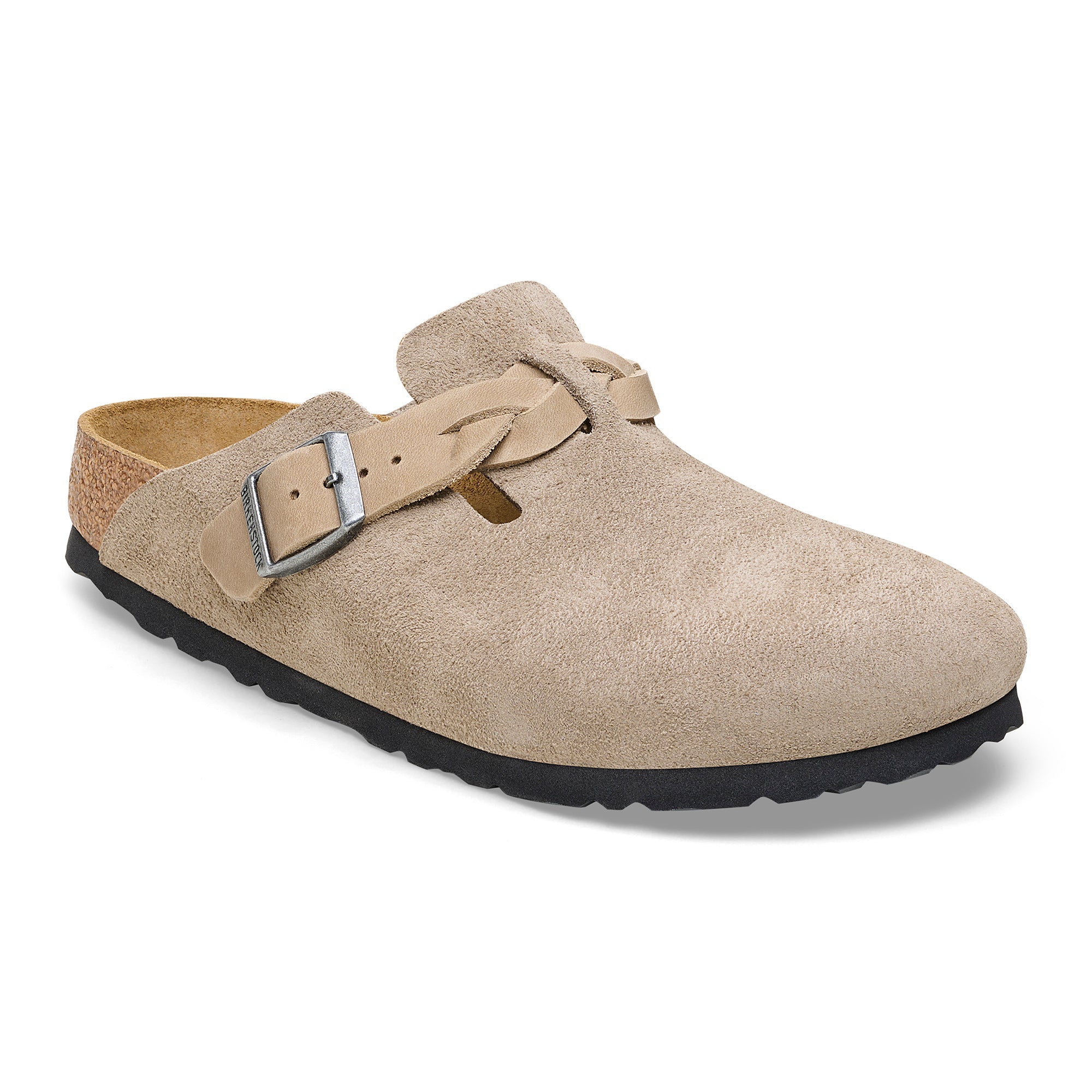 Women's Birkenstock Boston Braided Suede Leather 2