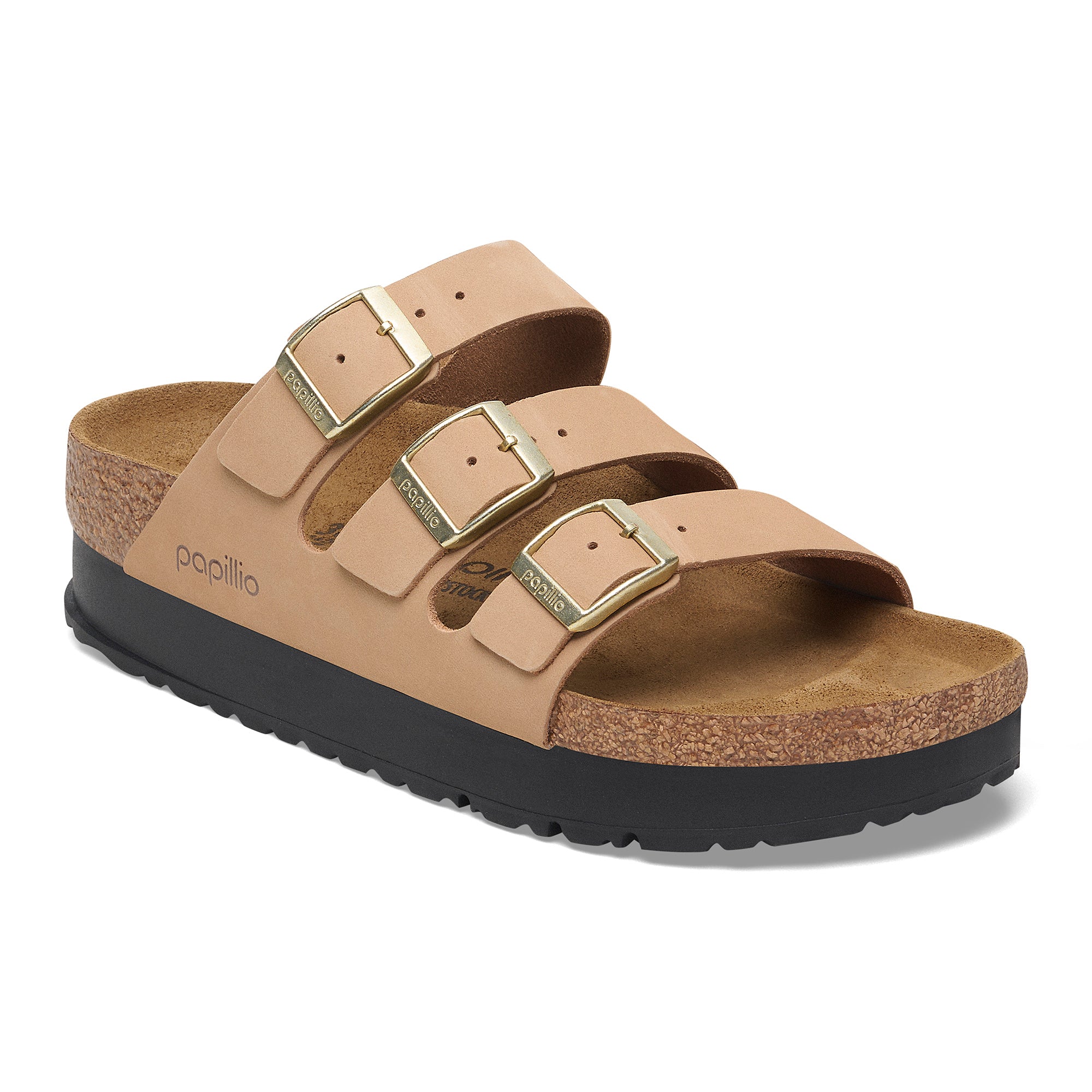 Women's Birkenstock Florida Flex Platform Nubuck Leather 5