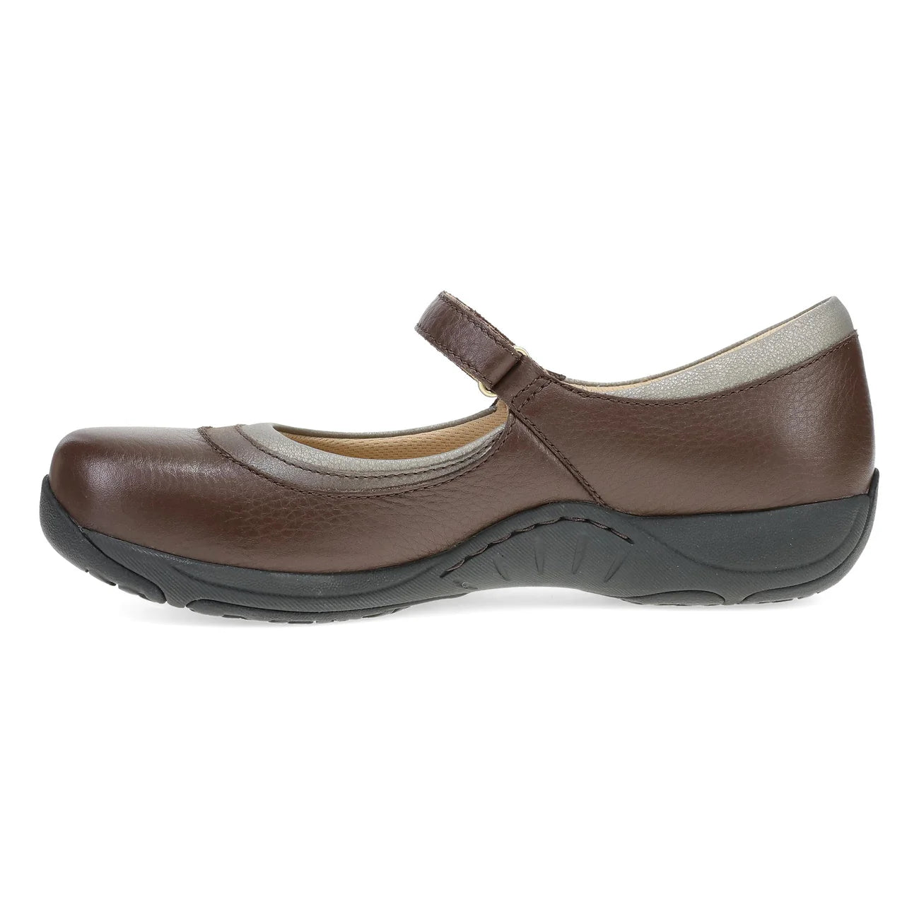 brown
shoe on a white background