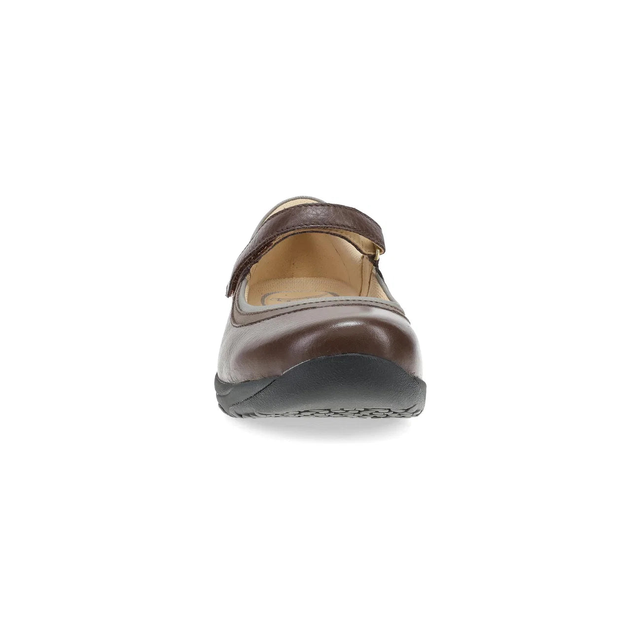 Brown shoe on a white background