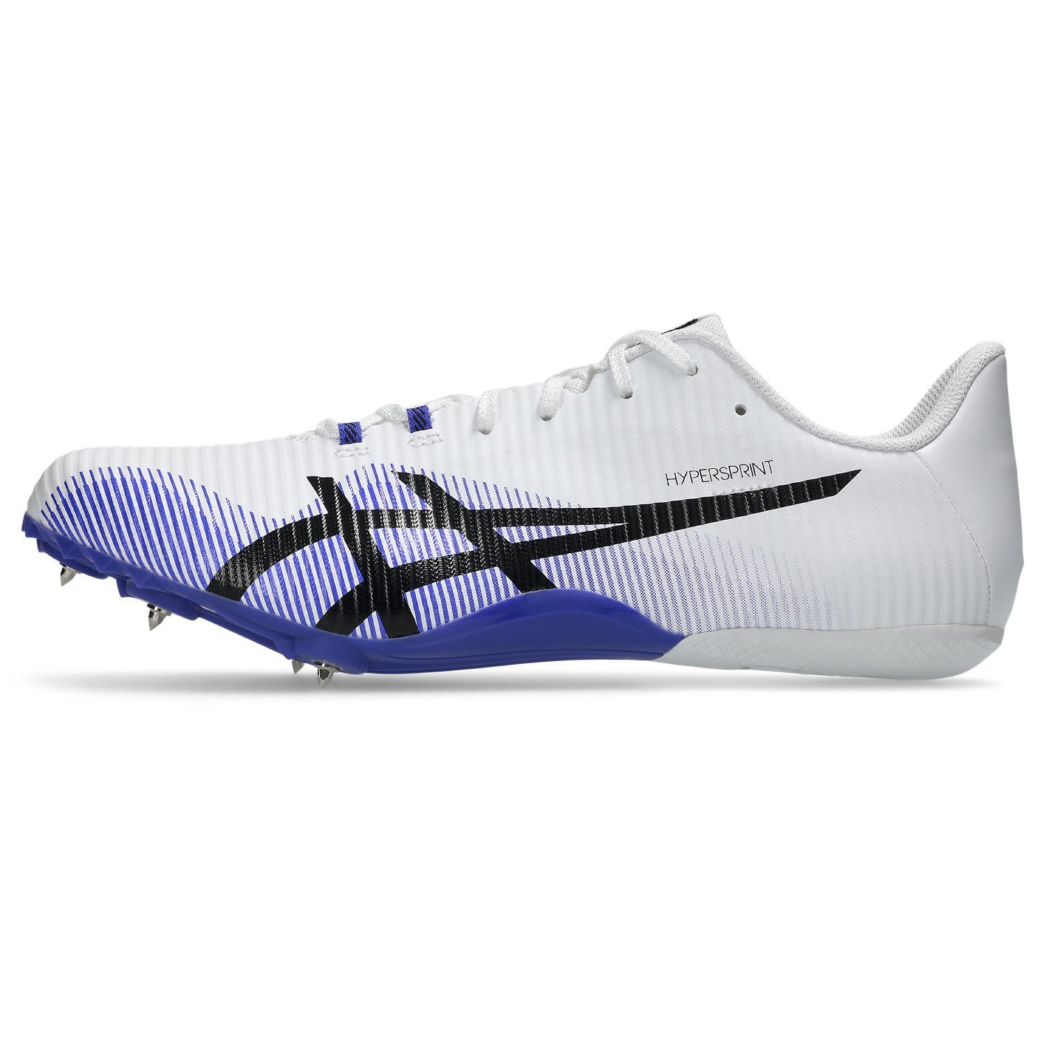 White running shoe with blue accents and 'Hypersprint' branding on a white background