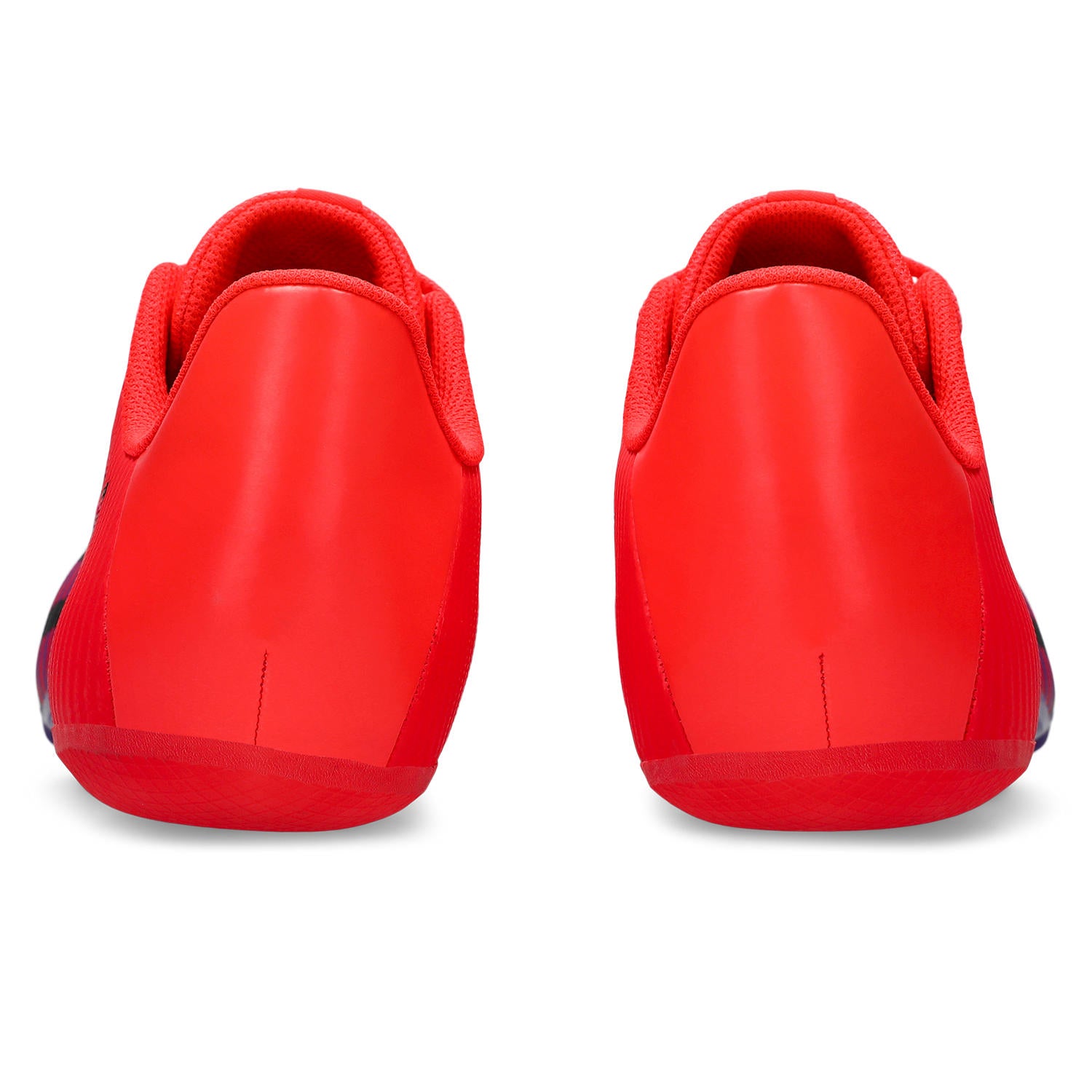 Red slip-on shoes on a white background