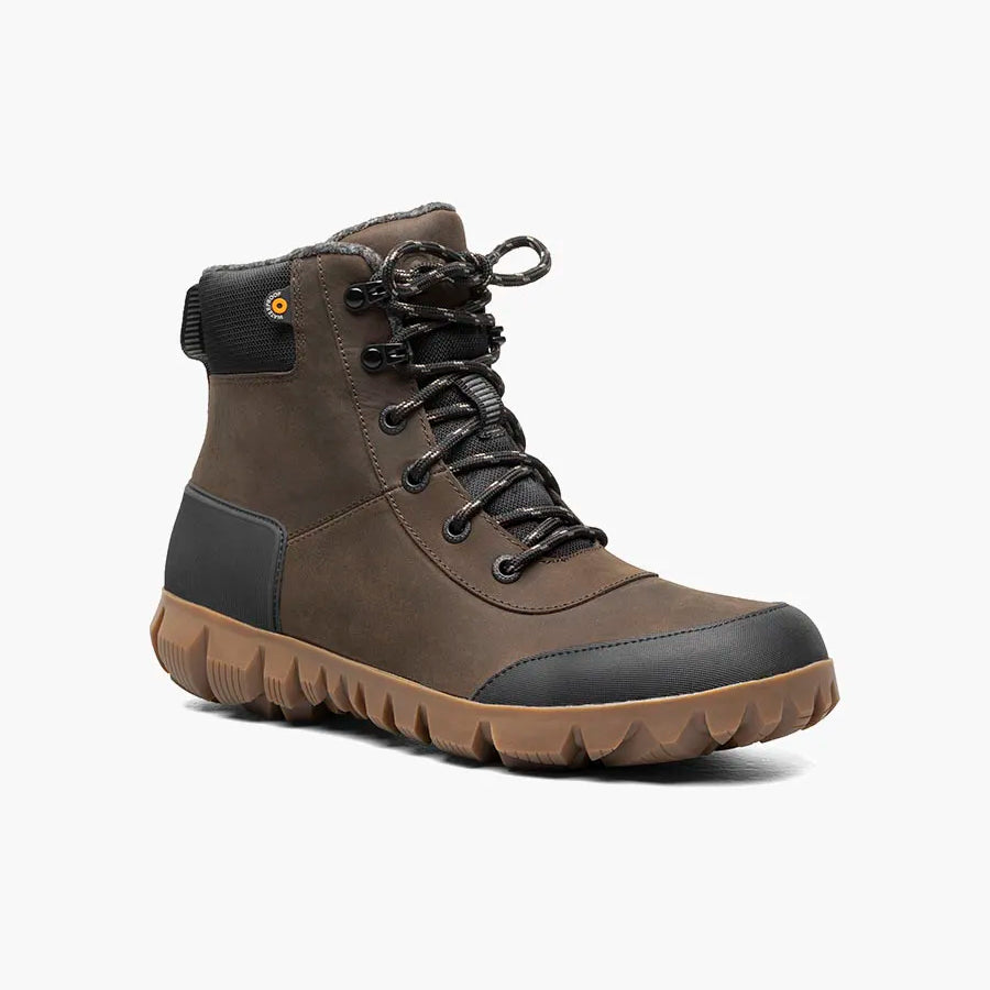 Men's Bogs Arcata Urban Leather Mid Color: Chocolate