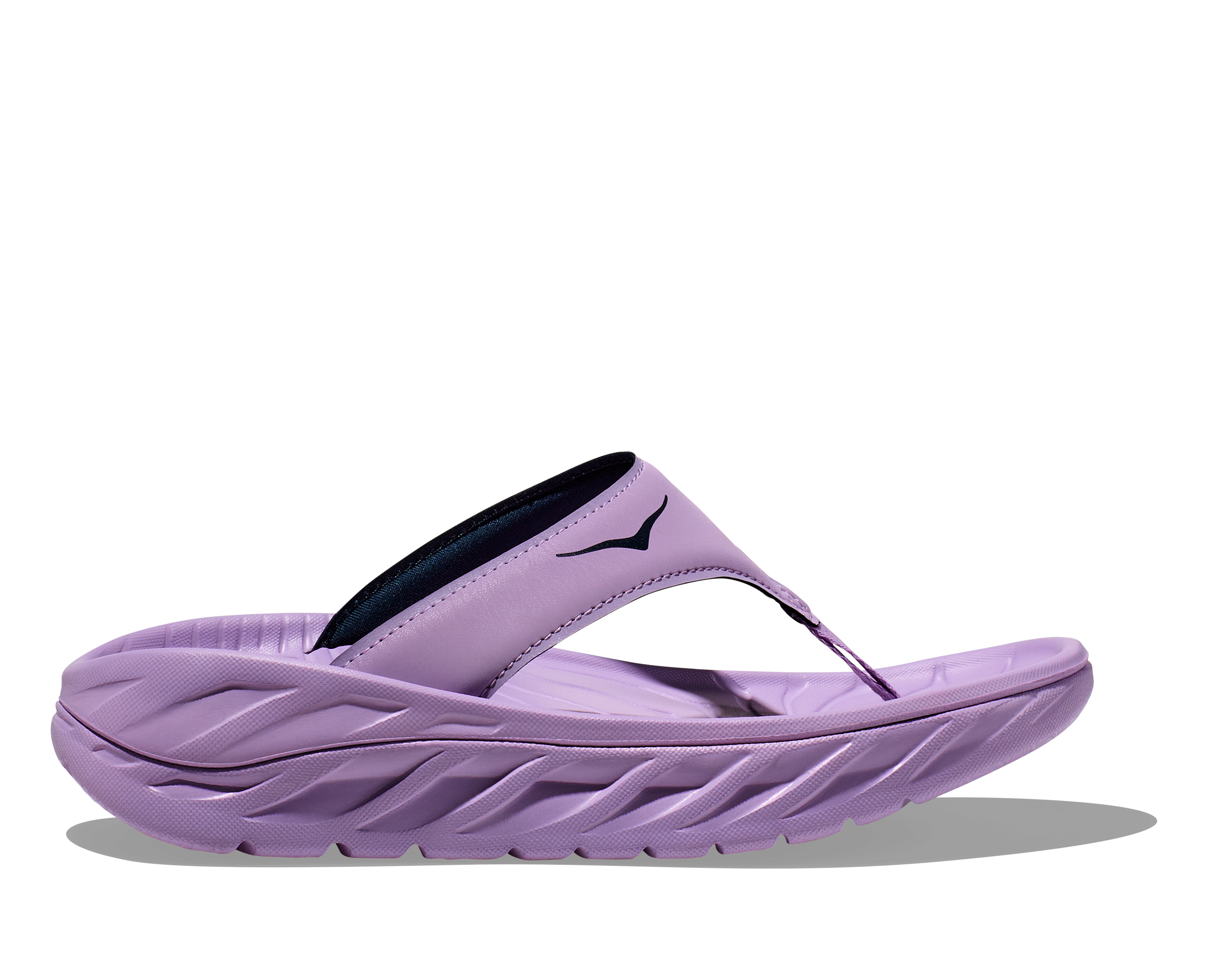 Women's Hoka Ora Recovery Flip Color: Violet Bloom / Outerspace