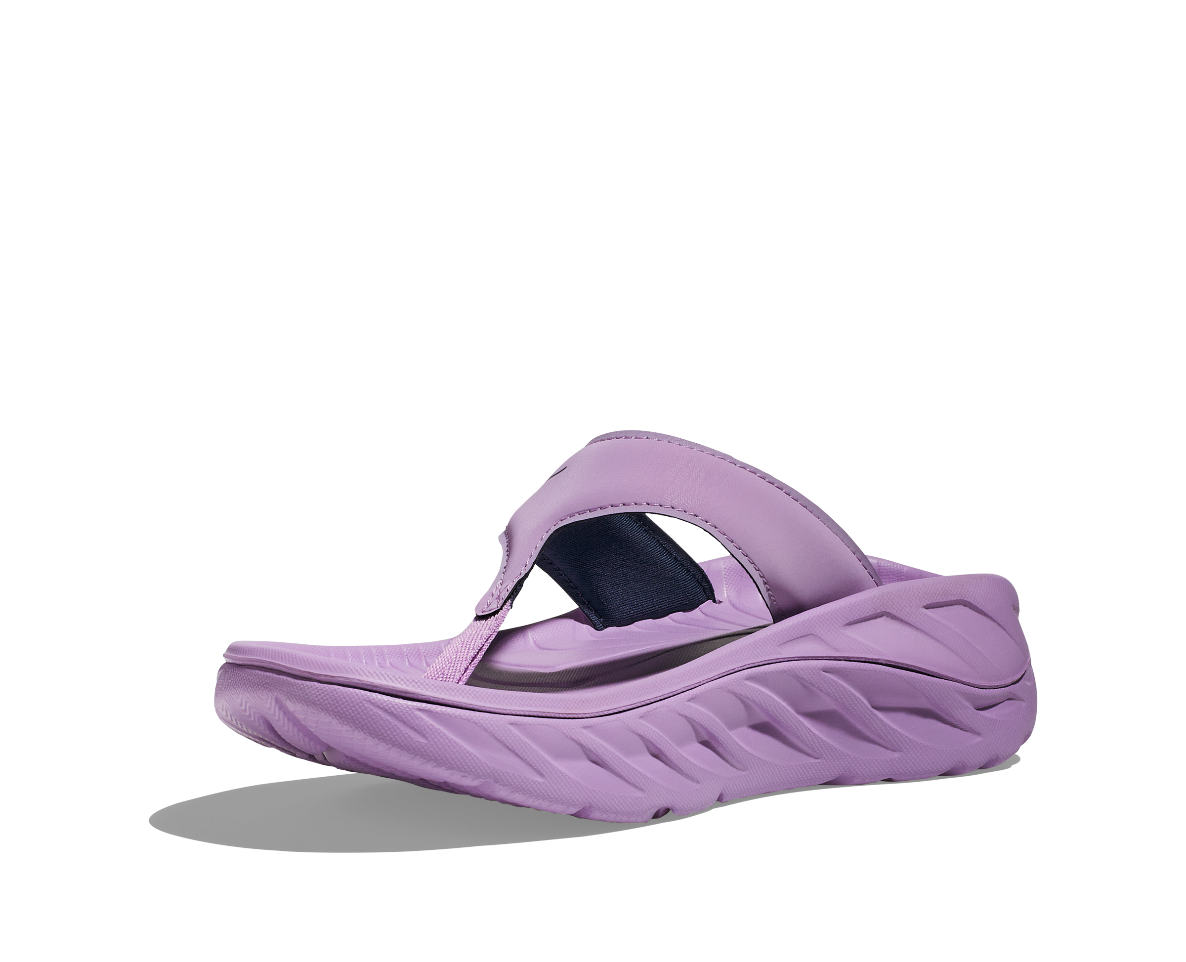 Women's Hoka Ora Recovery Flip Color: Violet Bloom / Outerspace