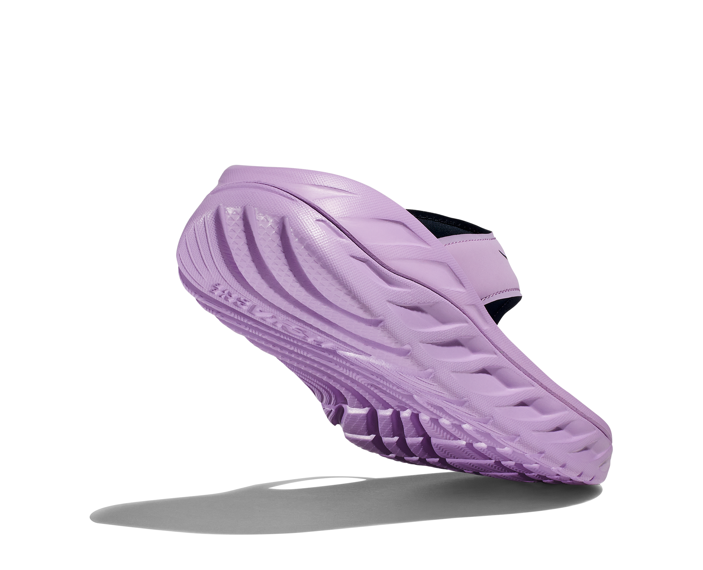 Women's Hoka Ora Recovery Flip Color: Violet Bloom / Outerspace