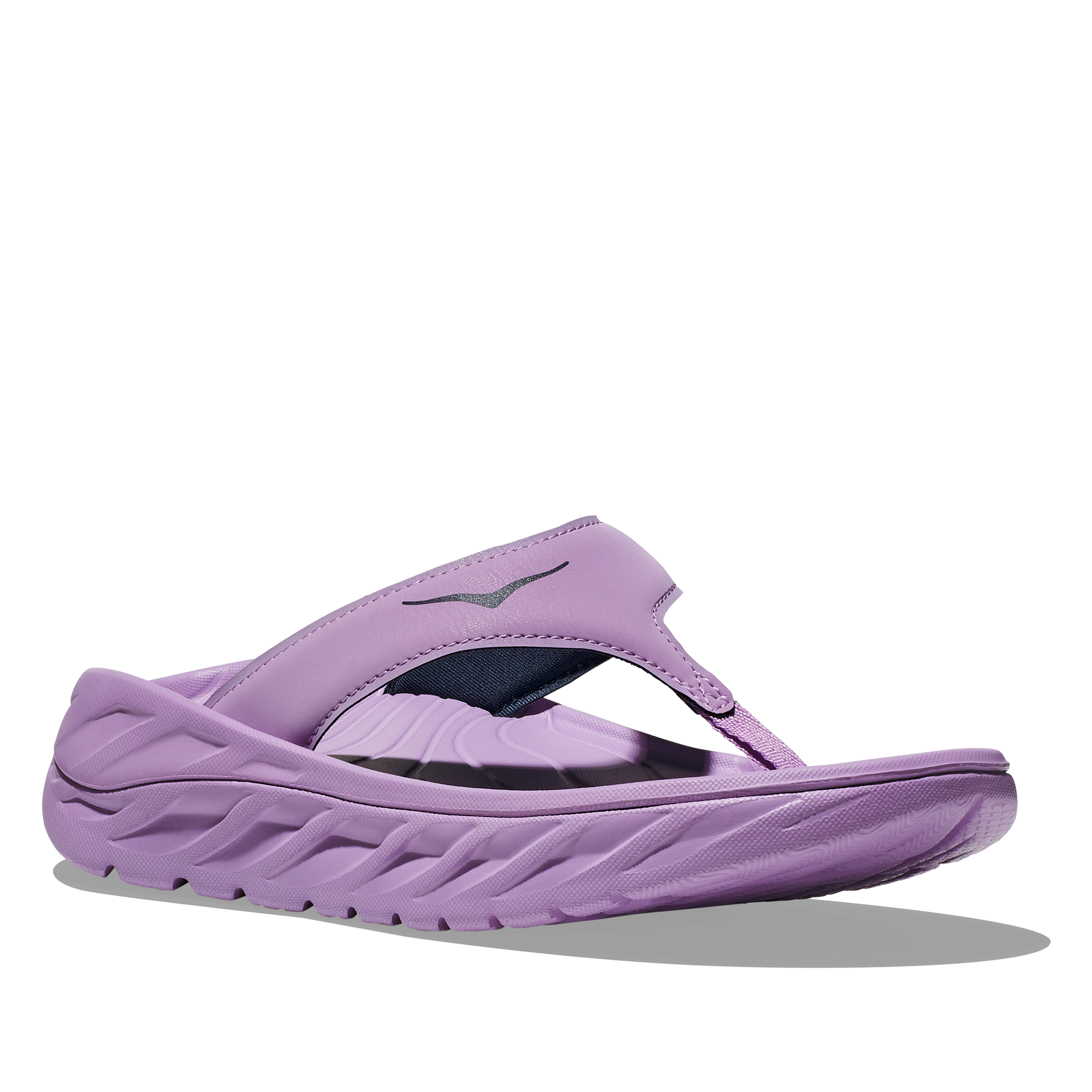 Women's Hoka Ora Recovery Flip Color: Violet Bloom / Outerspace