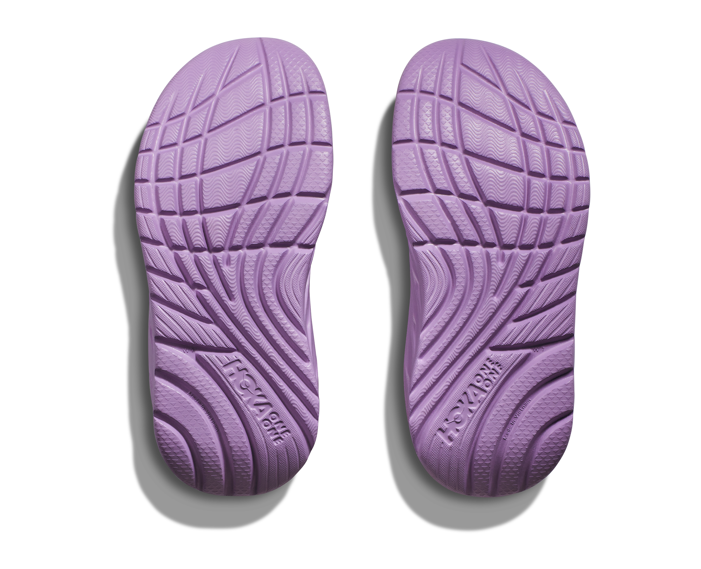 Women's Hoka Ora Recovery Flip Color: Violet Bloom / Outerspace