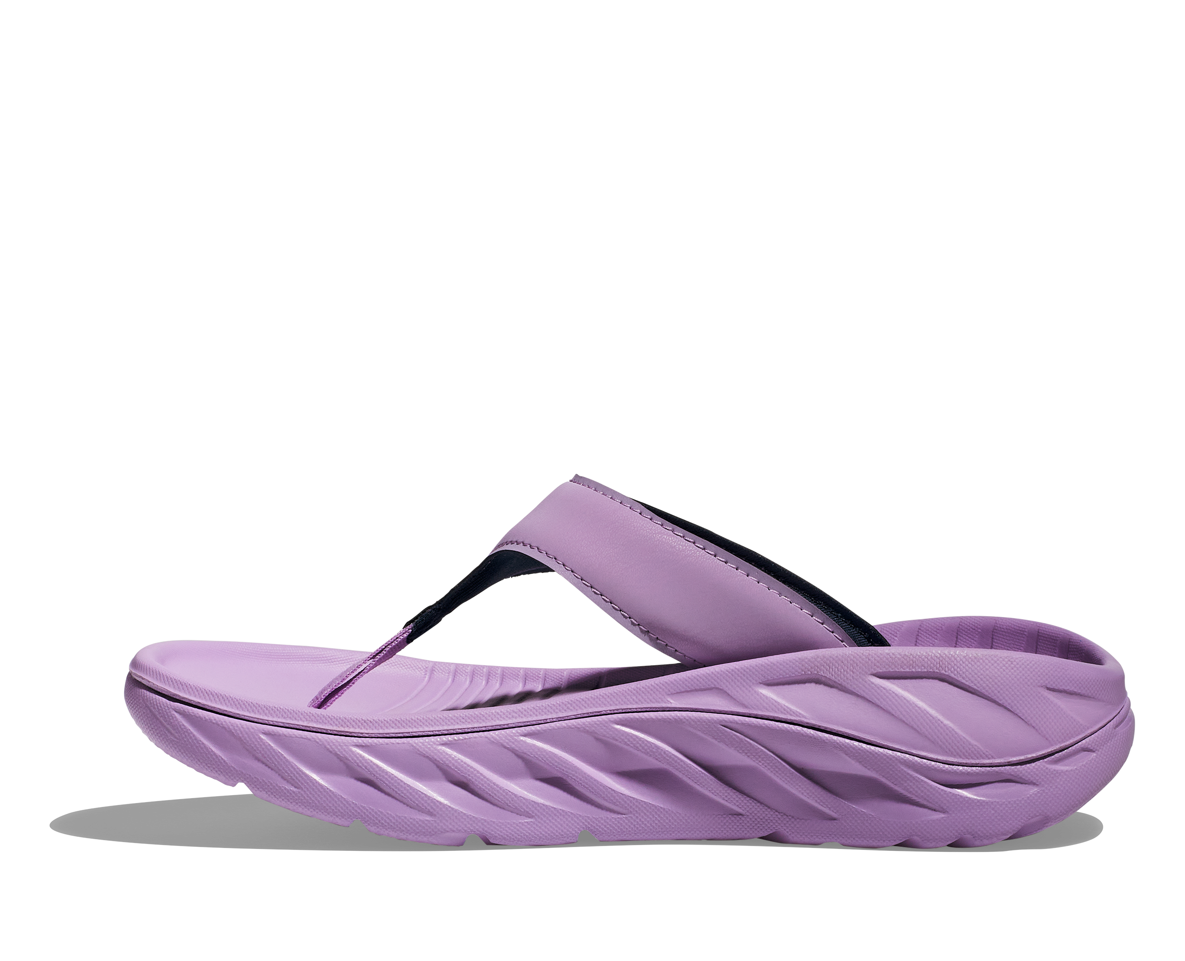 Women's Hoka Ora Recovery Flip Color: Violet Bloom / Outerspace