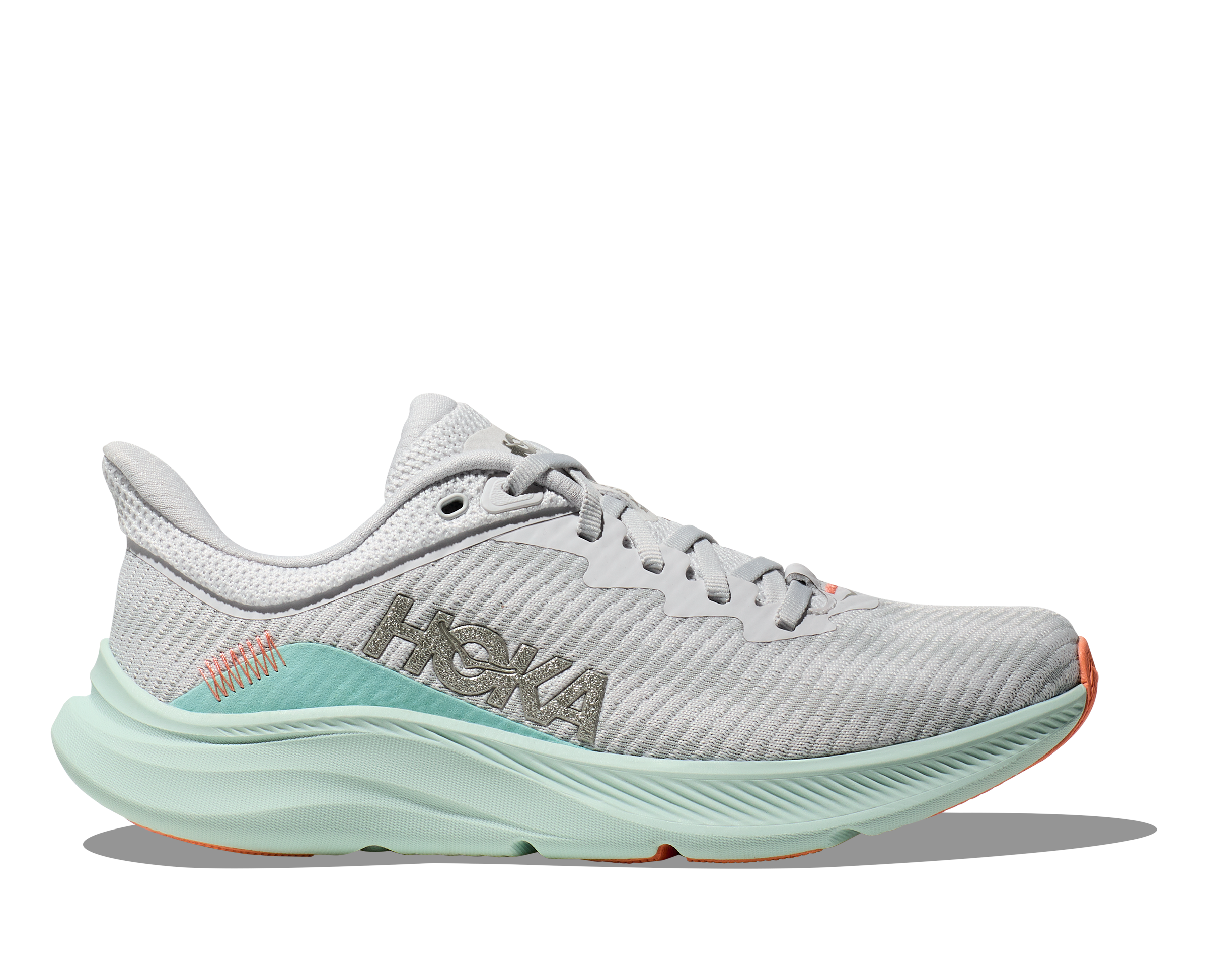 Women's Hoka Solimar Color: Stardust / Aqua Breeze 3