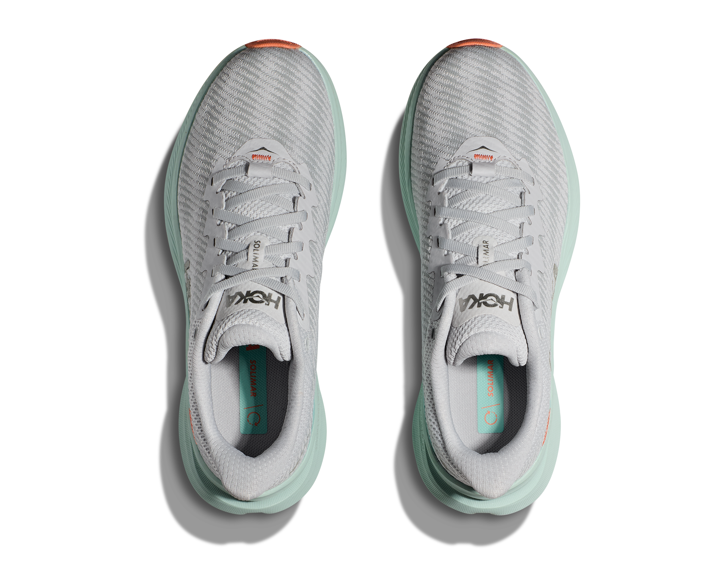 Women's Hoka Solimar Color: Stardust / Aqua Breeze 4
