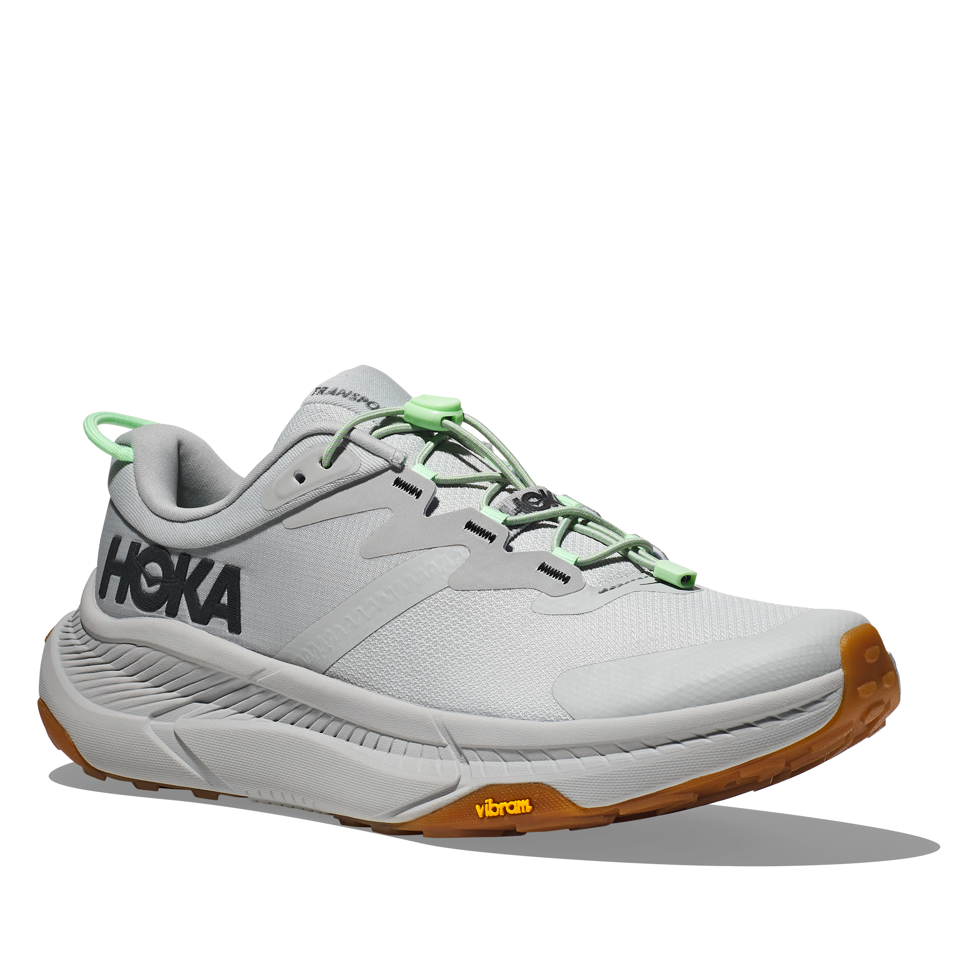 Men's Hoka Transport Color: Harbor Mist / Lime Glow 1