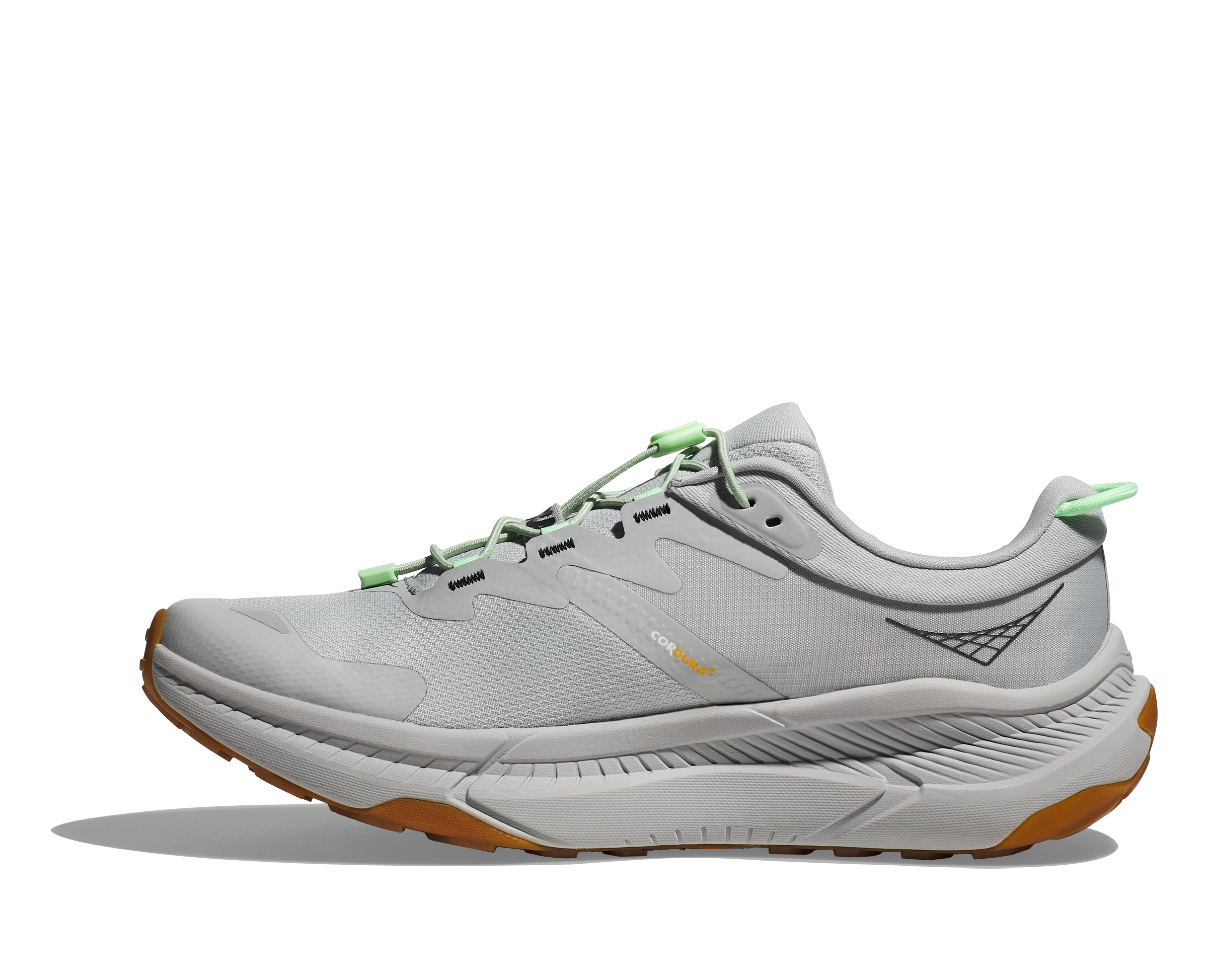 Men's Hoka Transport Color: Harbor Mist / Lime Glow 8