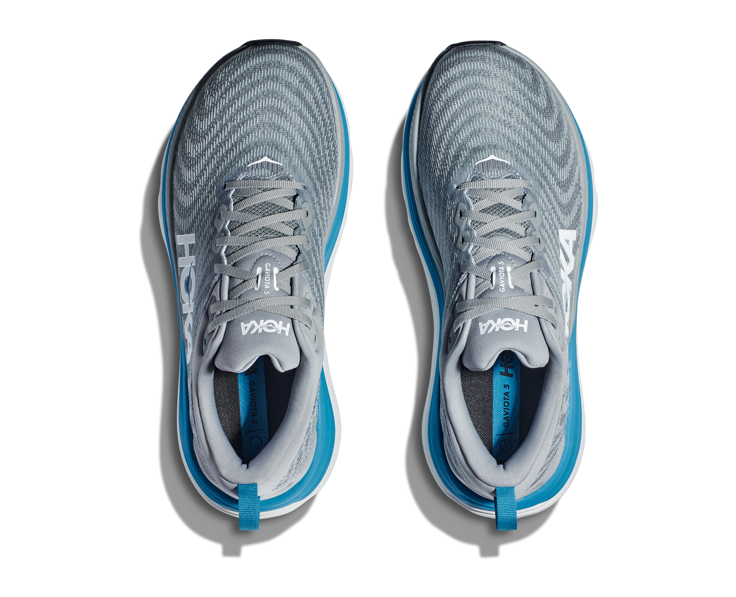 Men's Hoka Gaviota 5 Color: Limestone / Diva Blue