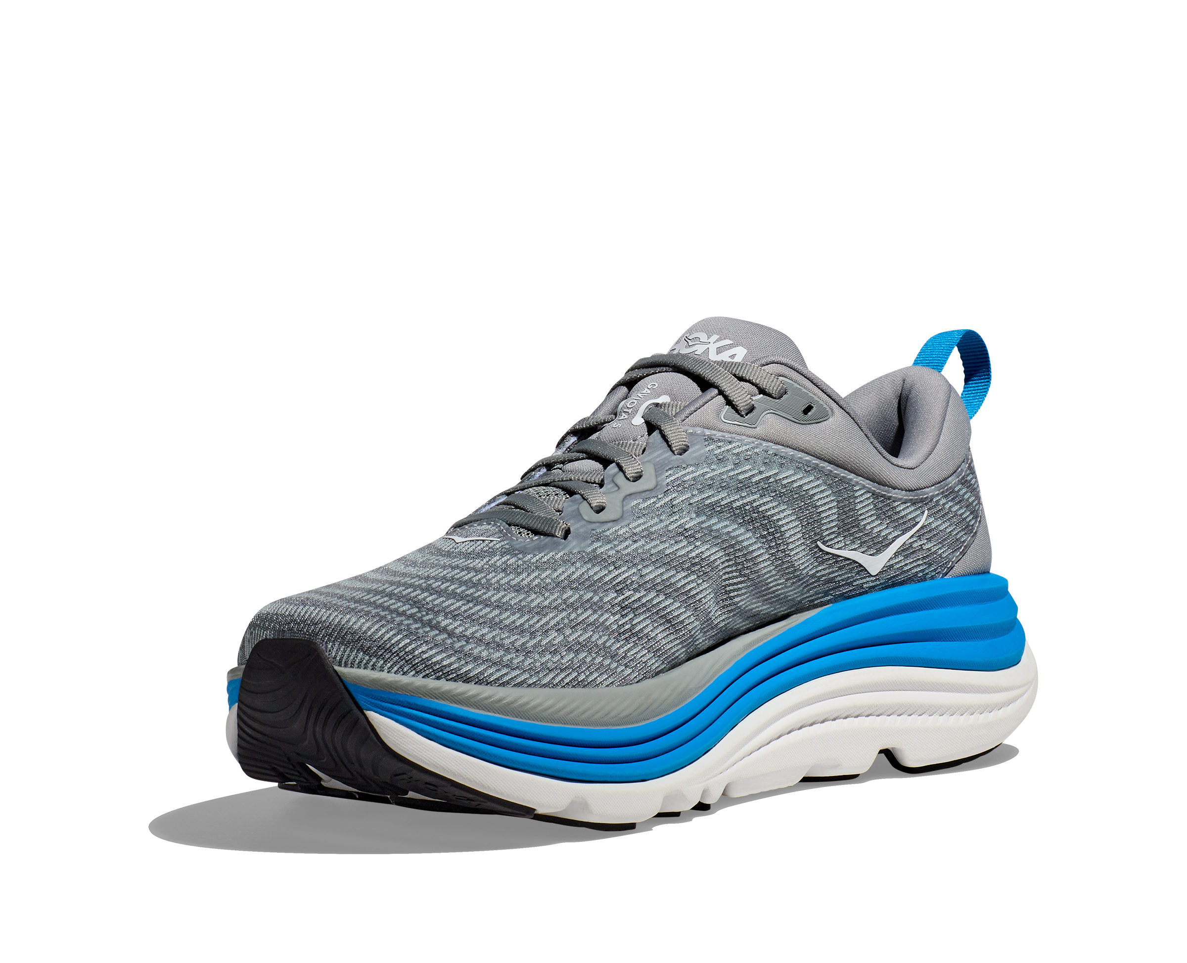 Men's Hoka Gaviota 5 Color: Limestone / Diva Blue (WIDE WIDTH)