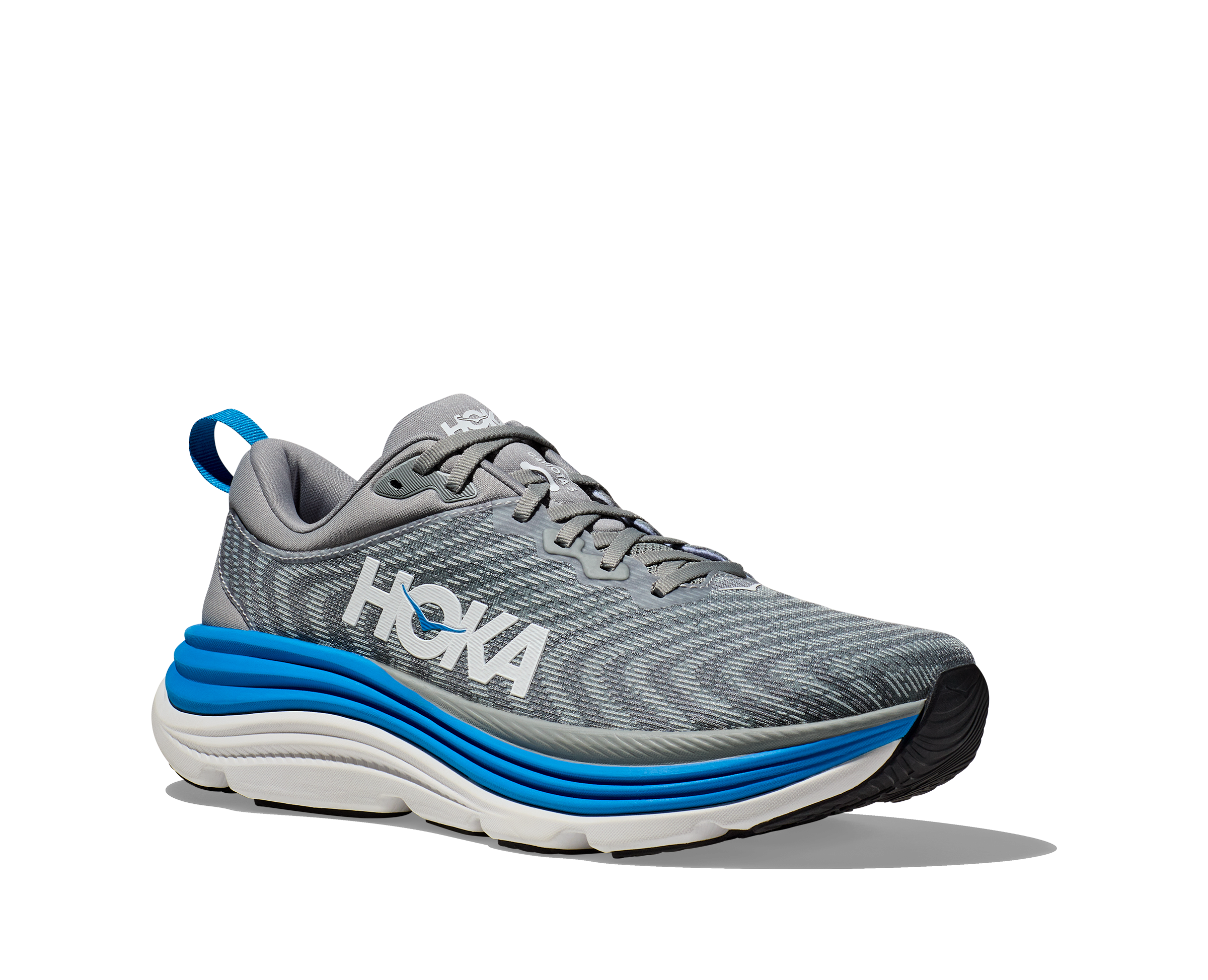 Men's Hoka Gaviota 5 Color: Limestone / Diva Blue (WIDE WIDTH)
