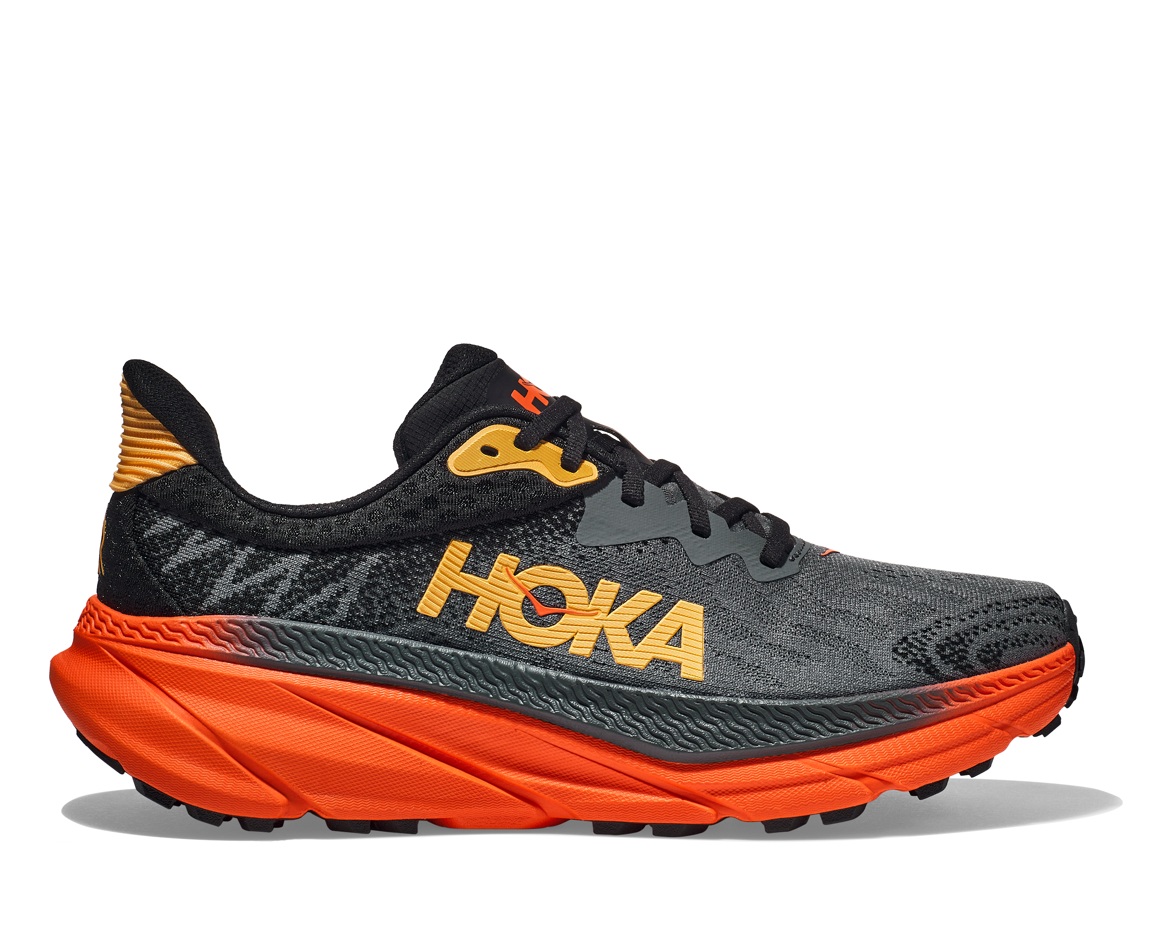 Men's Hoka Challenger 7 Color: Castlerock / Flame