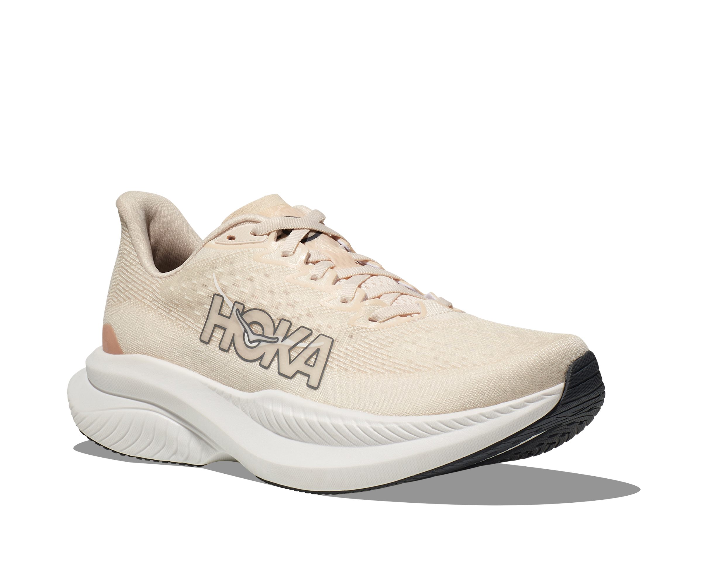 Women's Hoka Mach 6 Color: Eggnog / Vanilla 1