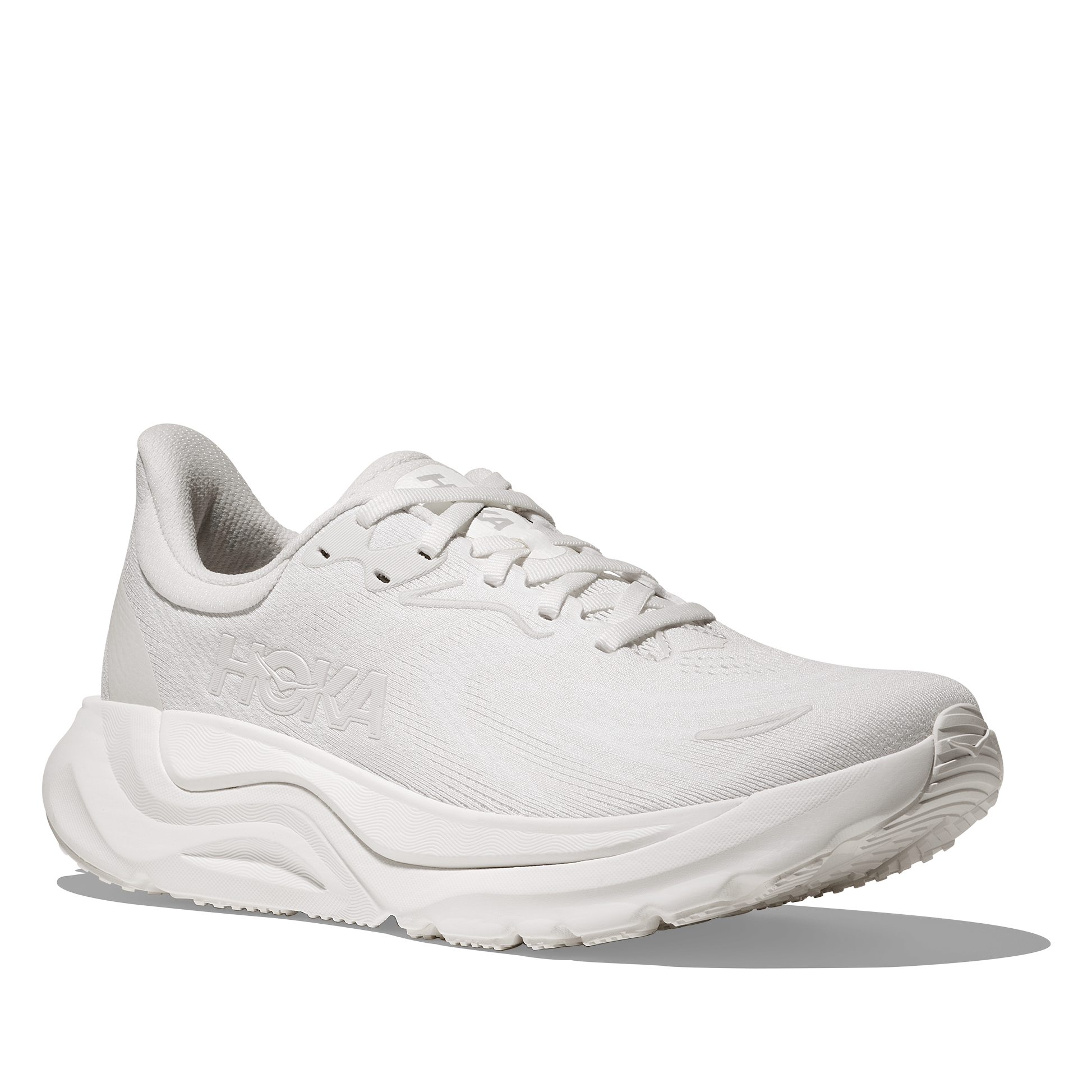White running shoe on a white background