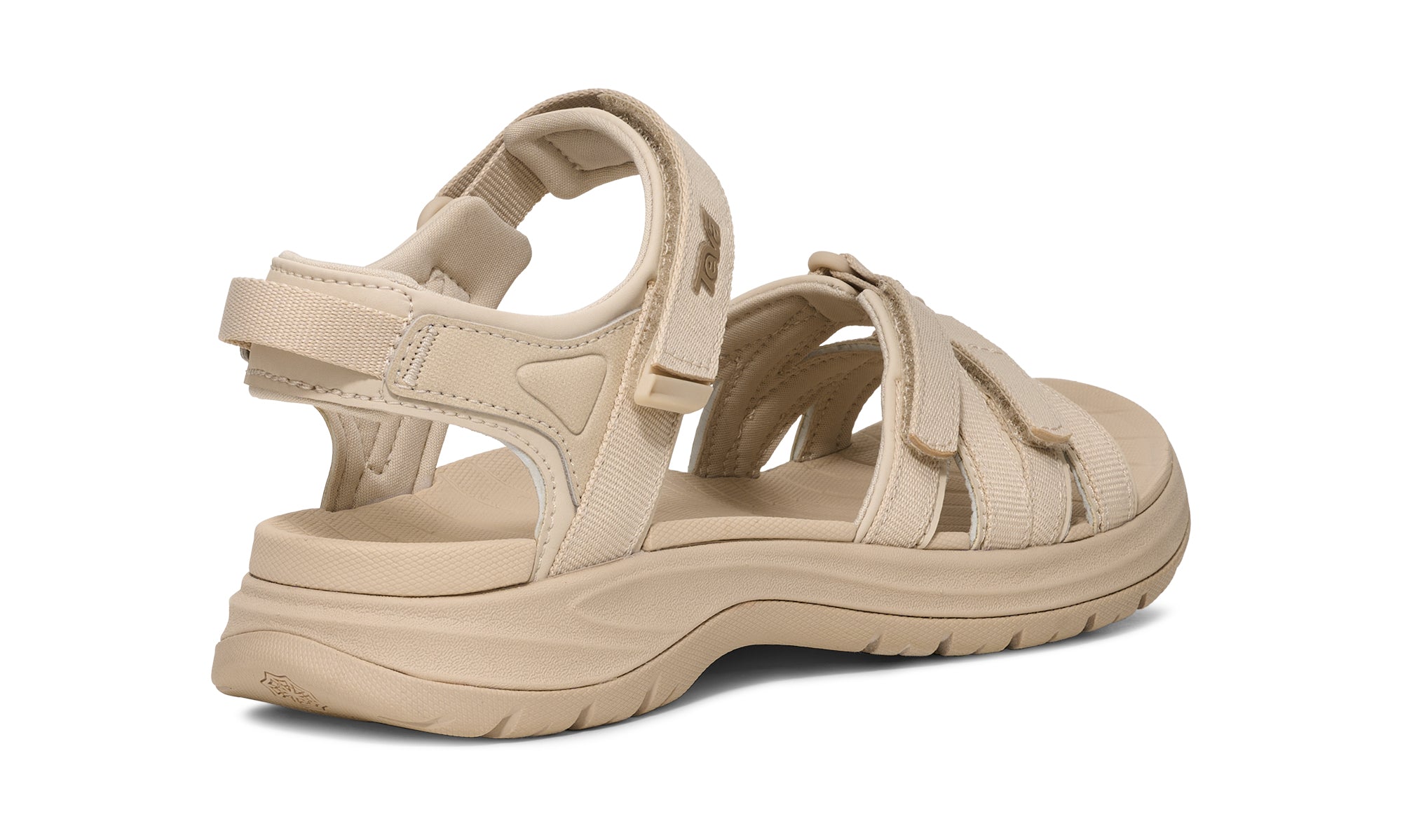 Beige sandal on a white background