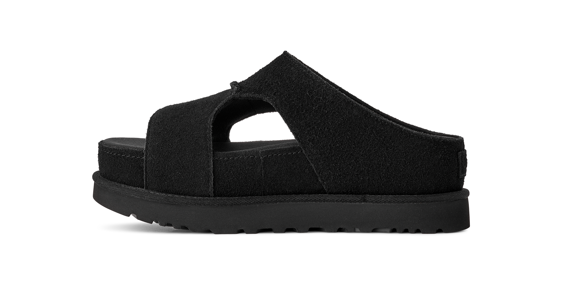 Black sandal on a white background