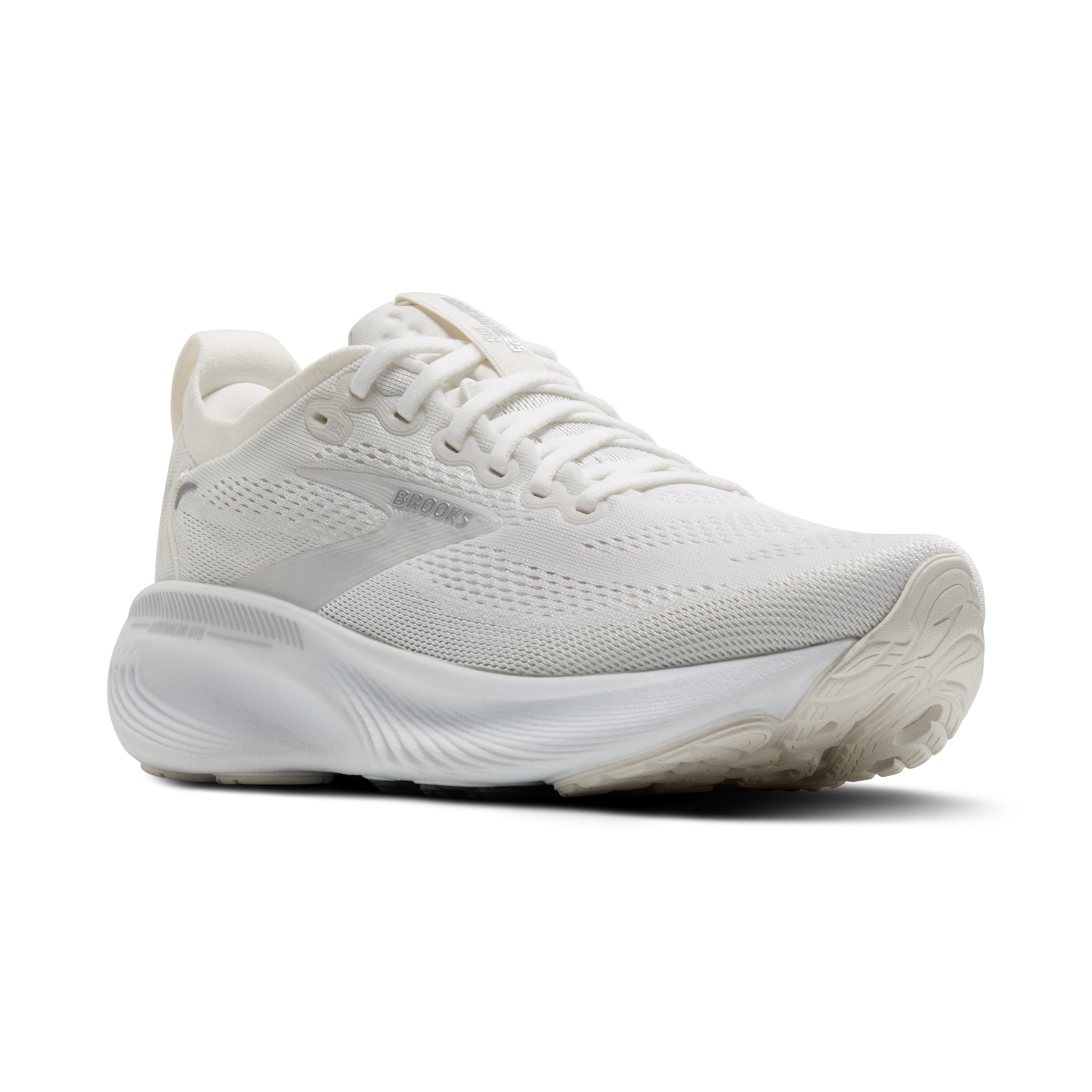 White running shoe on a white background