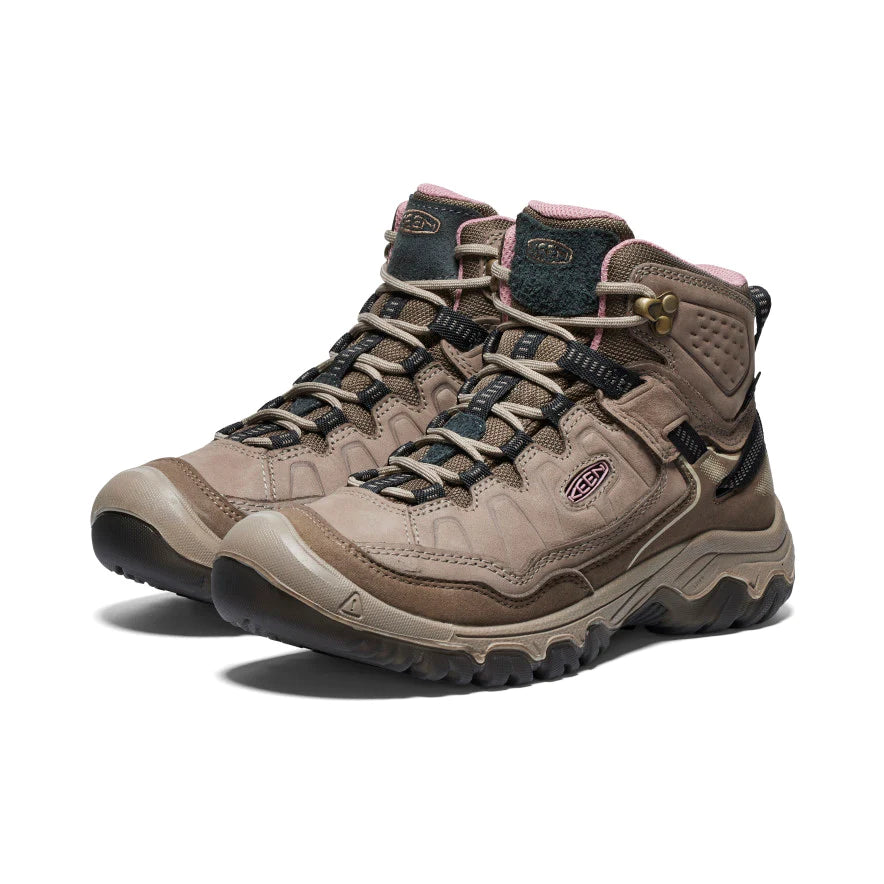 Women's Keen Targhee IV Waterproof Hiking Boot Color: Brindle Nostalgia Rose 1