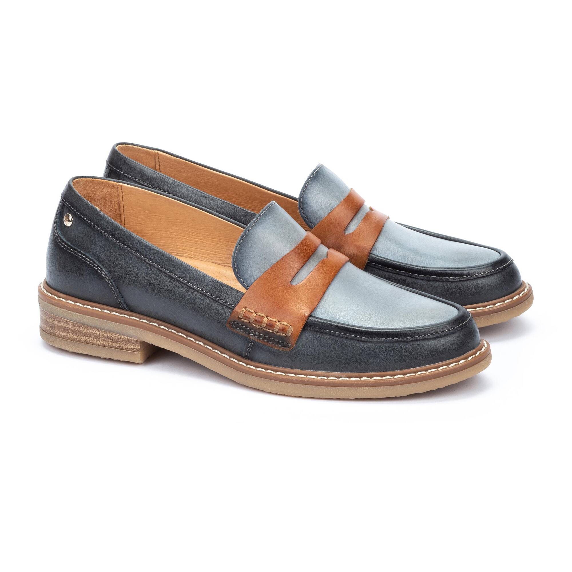 Women's Pikolinos Aldaya Two-tone Penny Loafers Color: Ocean 1