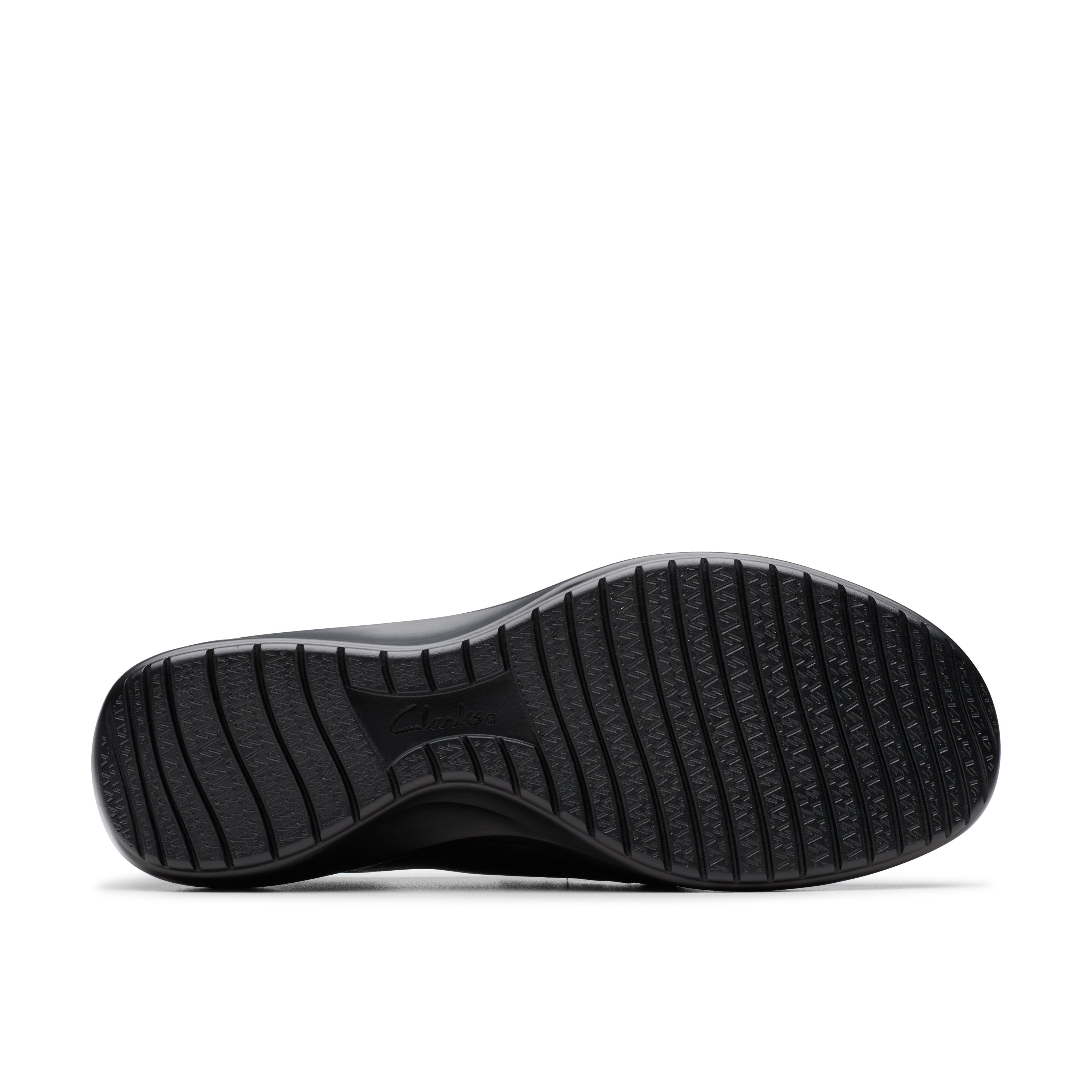 Black shoe sole on a white background