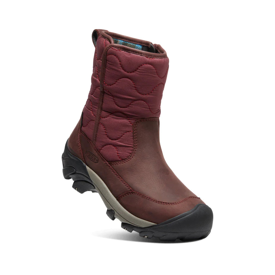 Women's Keen Betty Waterproof Pull-On Boot Color: Burgundy/ Black