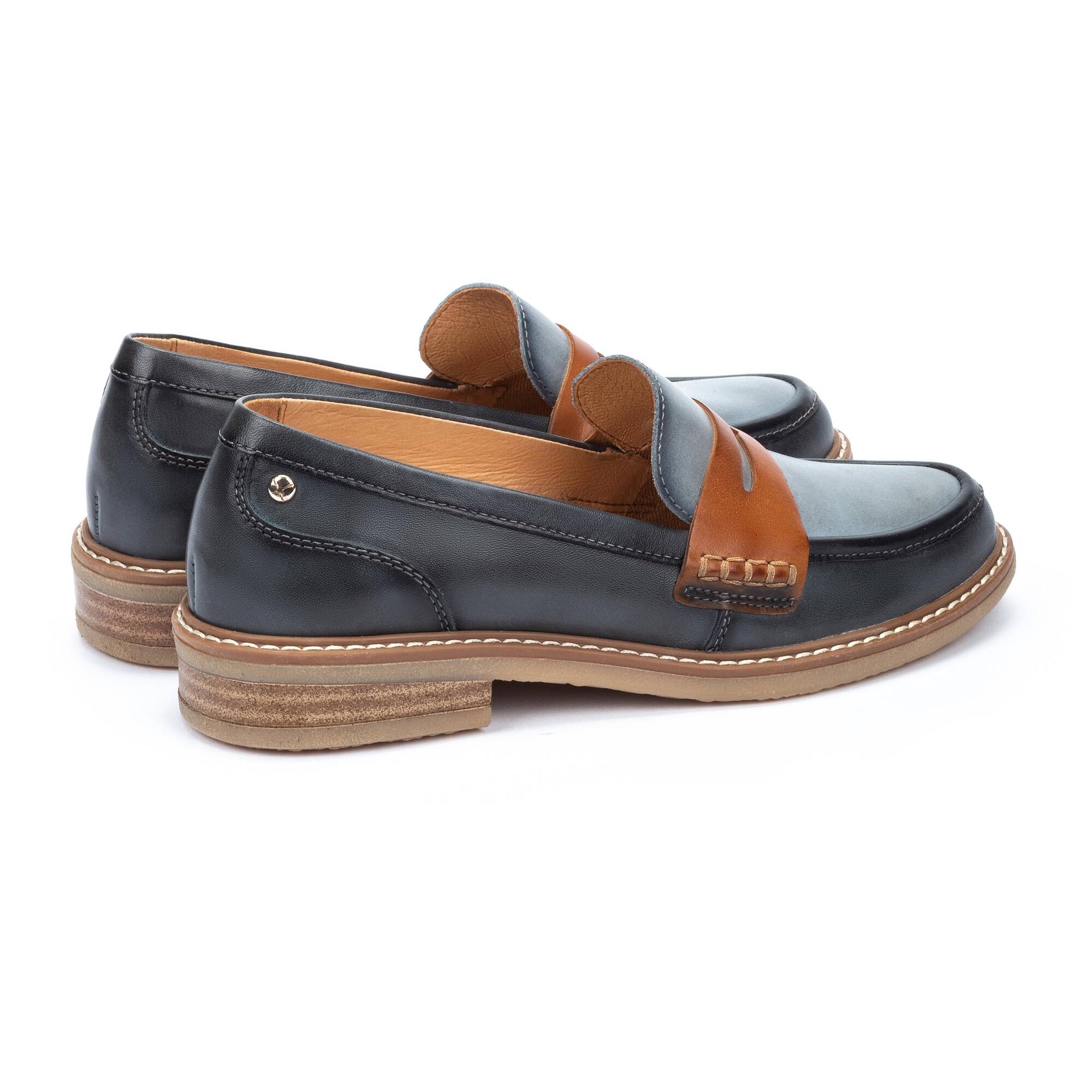 Women's Pikolinos Aldaya Two-tone Penny Loafers Color: Ocean 6