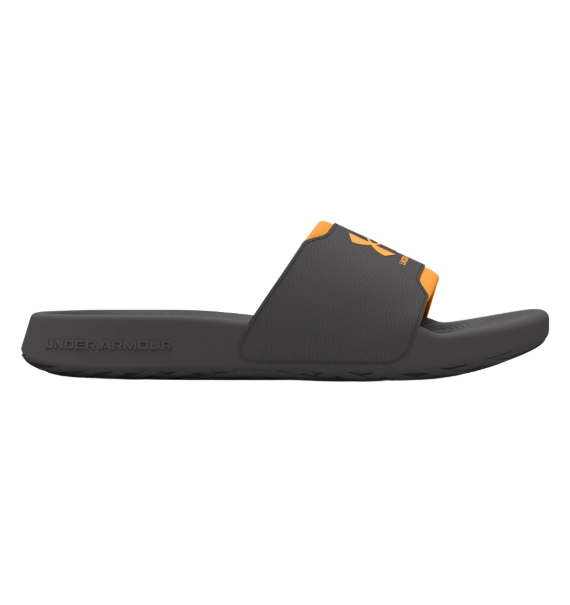 Men's Under Armour Ignite Select Slides Color: Castlerock / Nova Orange 2