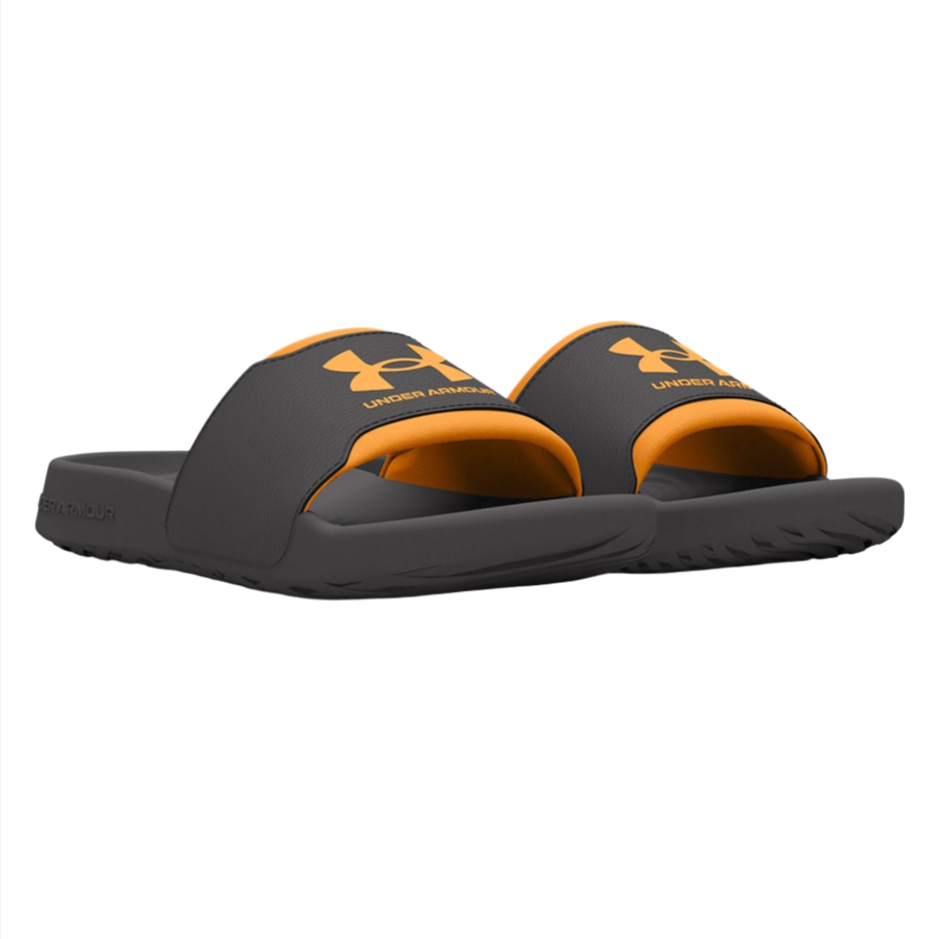 Men's Under Armour Ignite Select Slides Color: Castlerock / Nova Orange 1