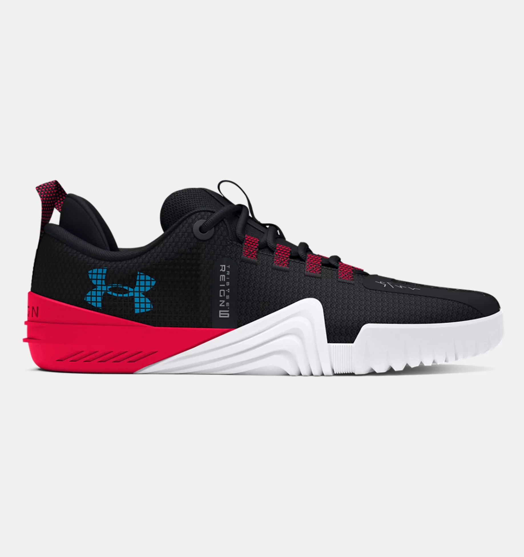 Women's Under Armour Reign 6 Training Shoe Color: Black / Red / Capri 7