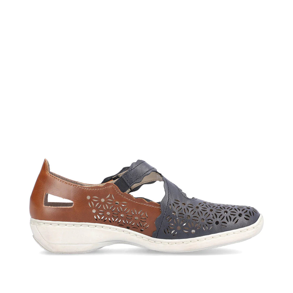 Women's Rieker Doris Color: Pacific / Mogano 2