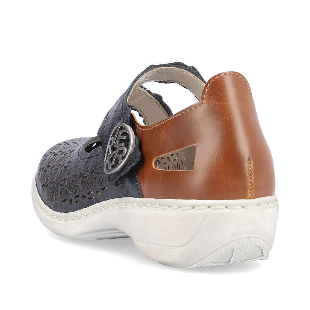 Women's Rieker Doris Color: Pacific / Mogano 5