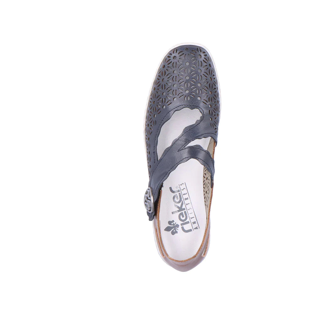 Women's Rieker Doris Color: Pacific / Mogano 4