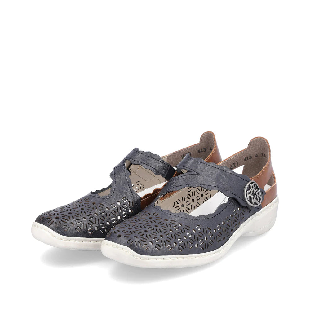 Women's Rieker Doris Color: Pacific / Mogano 1