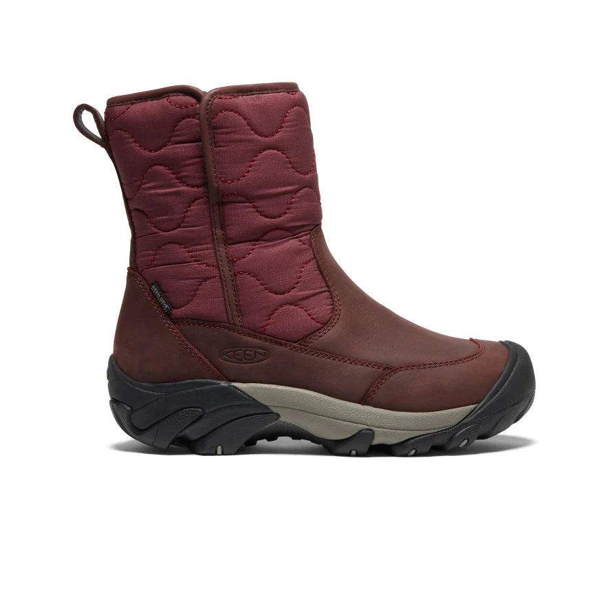 Women's Keen Betty Waterproof Pull-On Boot Color: Burgundy/ Black