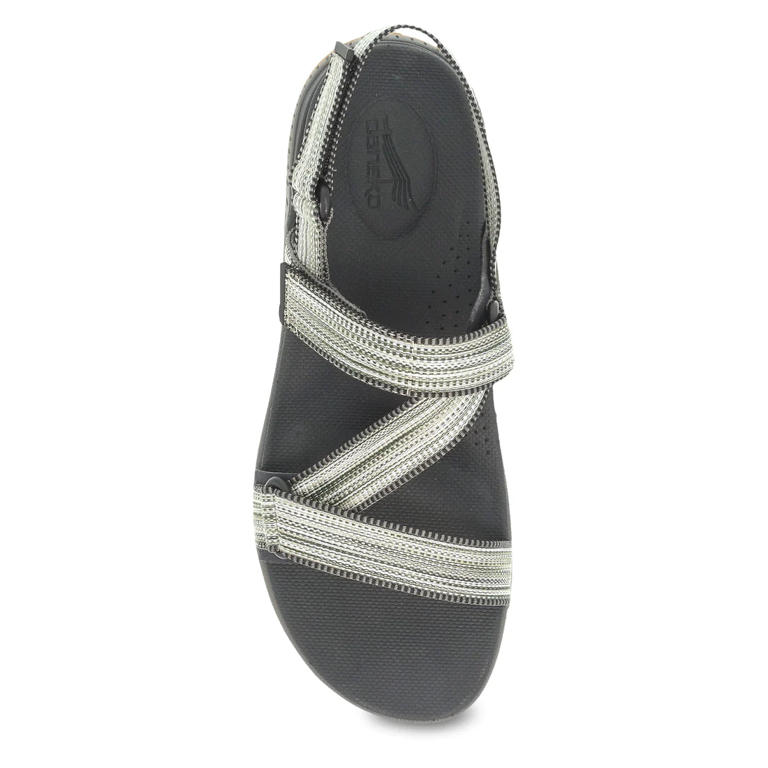 Women's Dansko Rayna Color: Black Multi Webbing Sandal 4