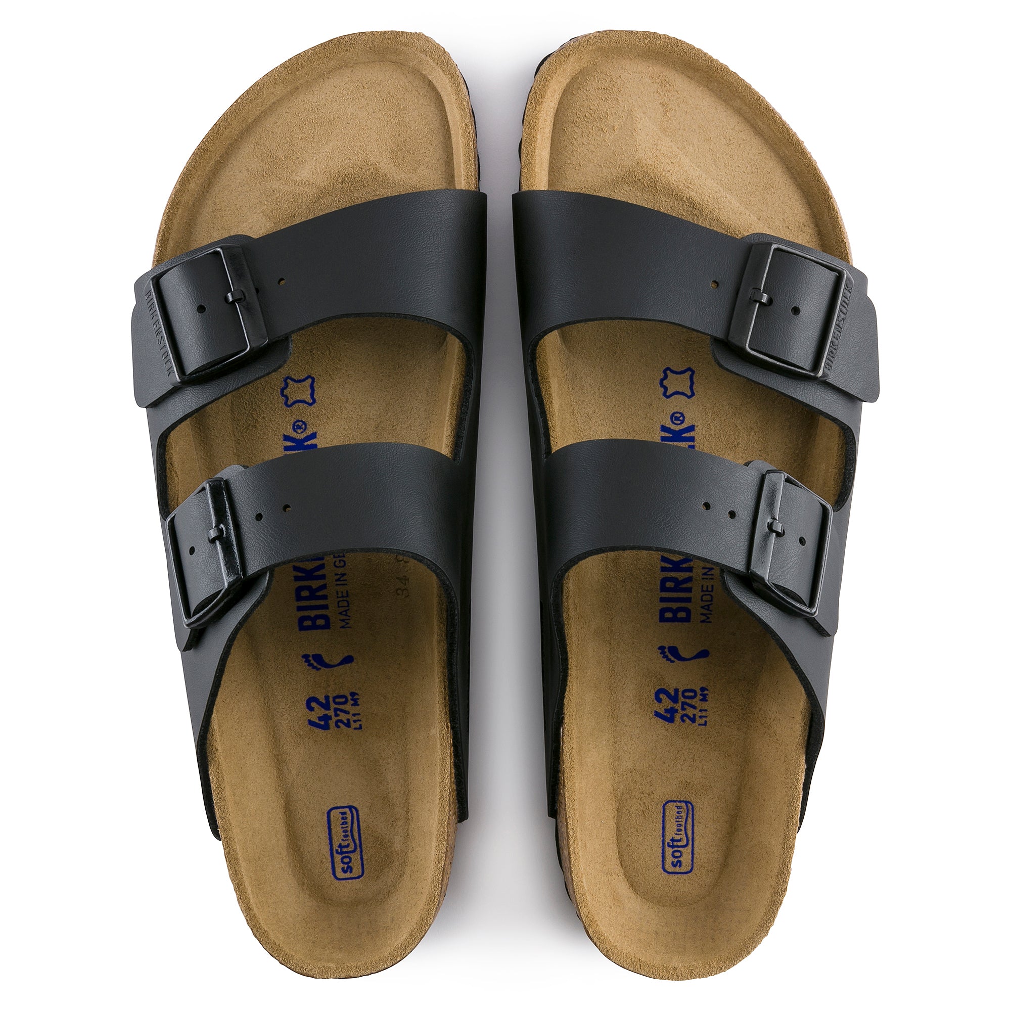 Birkenstock Arizona Soft Footbed Birko-Flor Color: Black
