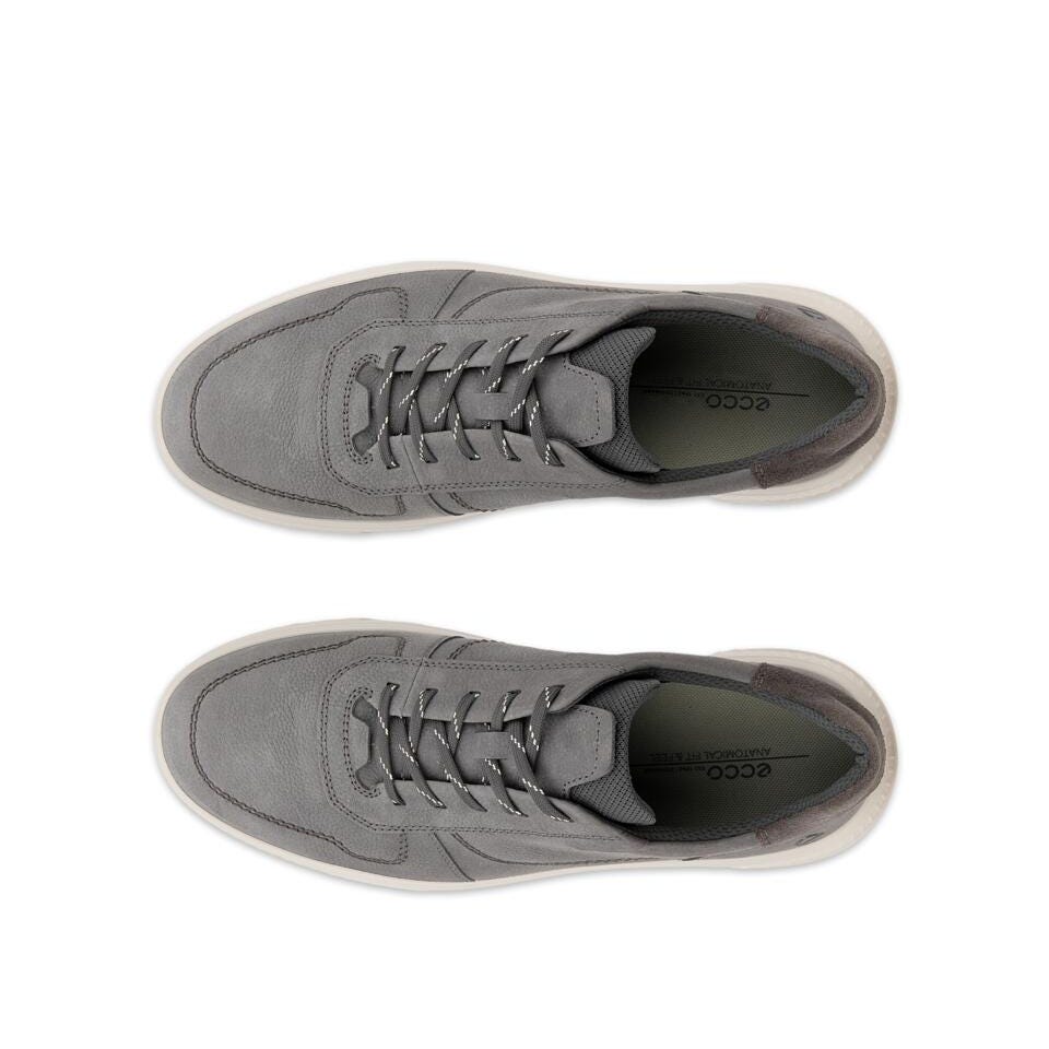 Gray sneakers on a white background