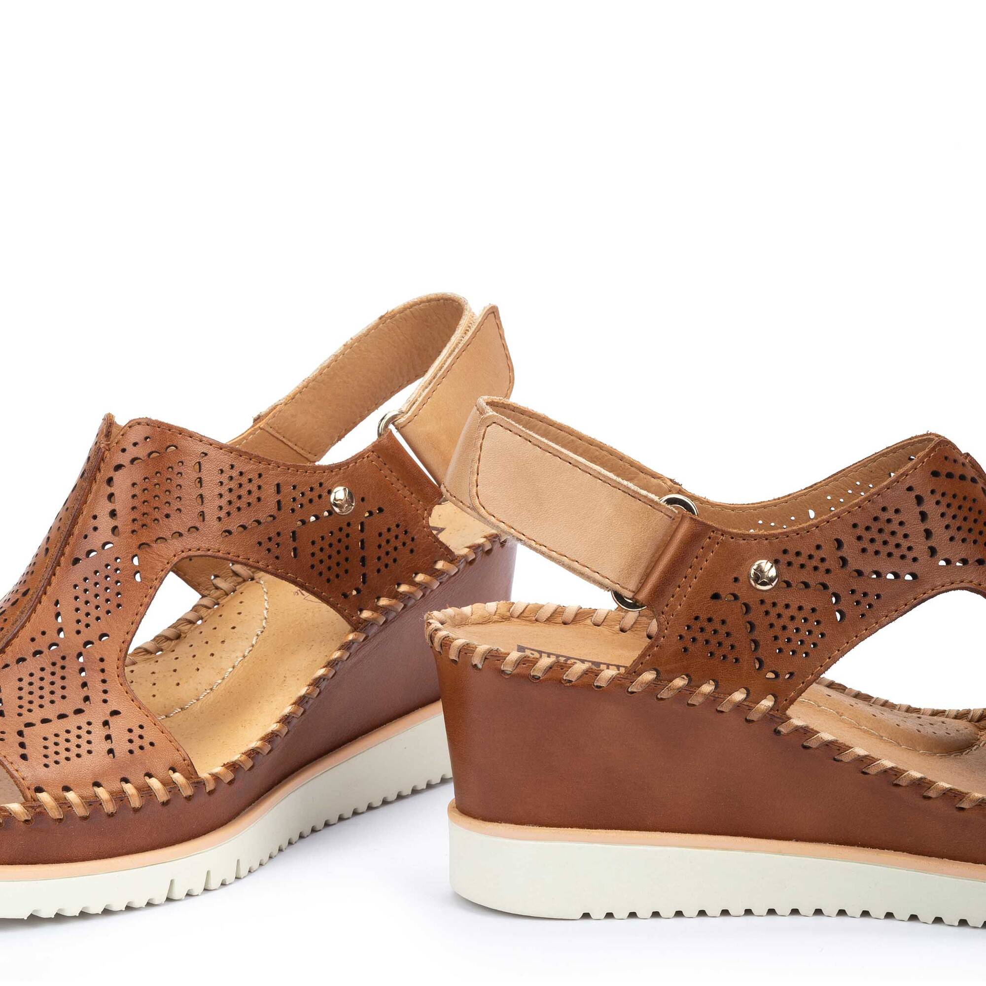 Women's Pikolinos Aguadulce Wedge Sandals with extra lightweight sole Color: Brandy 5