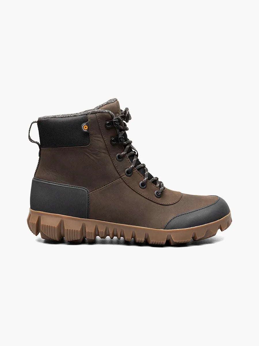 Men's Bogs Arcata Urban Leather Mid Color: Chocolate