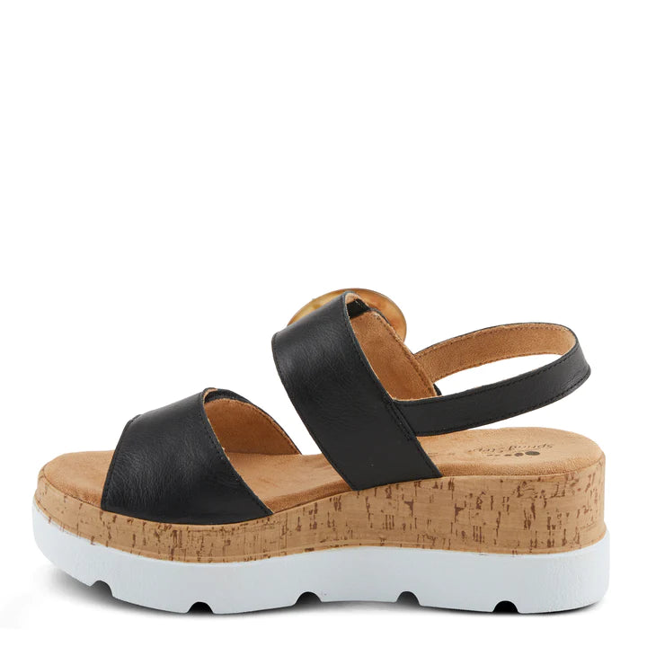 Women's Spring Step Abarah Sandals Color: Black 7